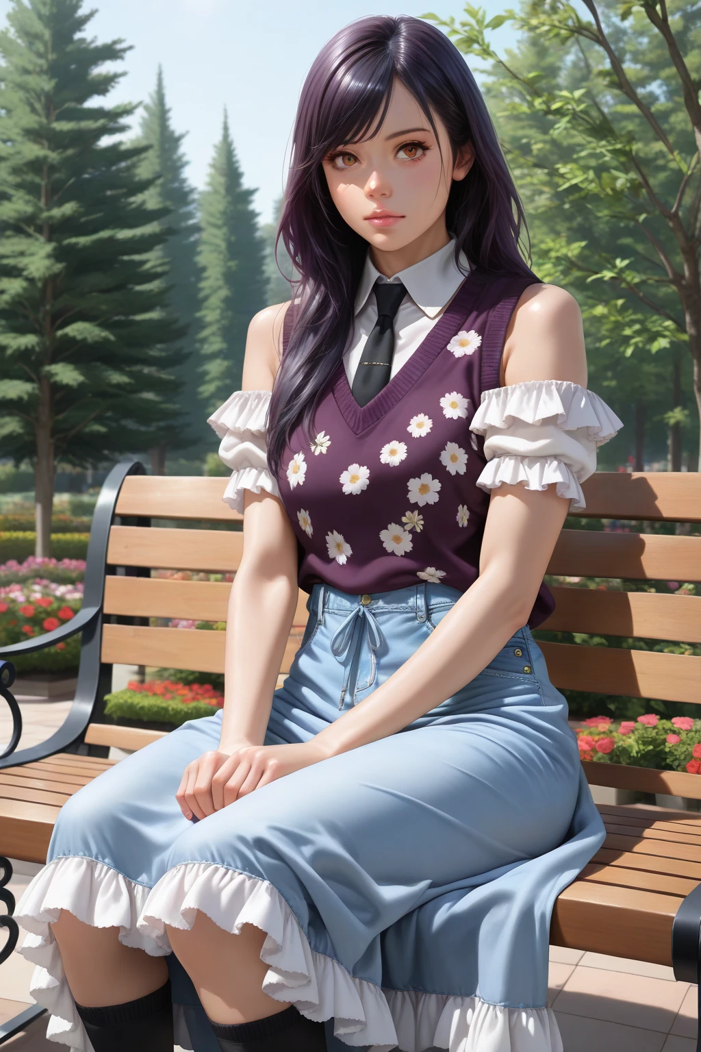masterpiece, highest quality, 1, (A girl wearing a knitted jacket and a spring shirt:1.5), put one's hand in one's pocket, black hair, black eye, street, monochrome, line drawing  、Physically based rendering photo of an 18 year old female, (2 girls:1.3), ,(japanese idol:1.3), (cute:1.3), (cute顔:1.3), (long hair, dark black hair), (high definition skin:1.2), (super delicate face, Super delicious, very delicate black eyes, highly detailed nose, super detailed mouth, ), (Cherry blossom trees:1.4), (A girl sitting quietly on the grass in the park:1.5), (smile:1.4)