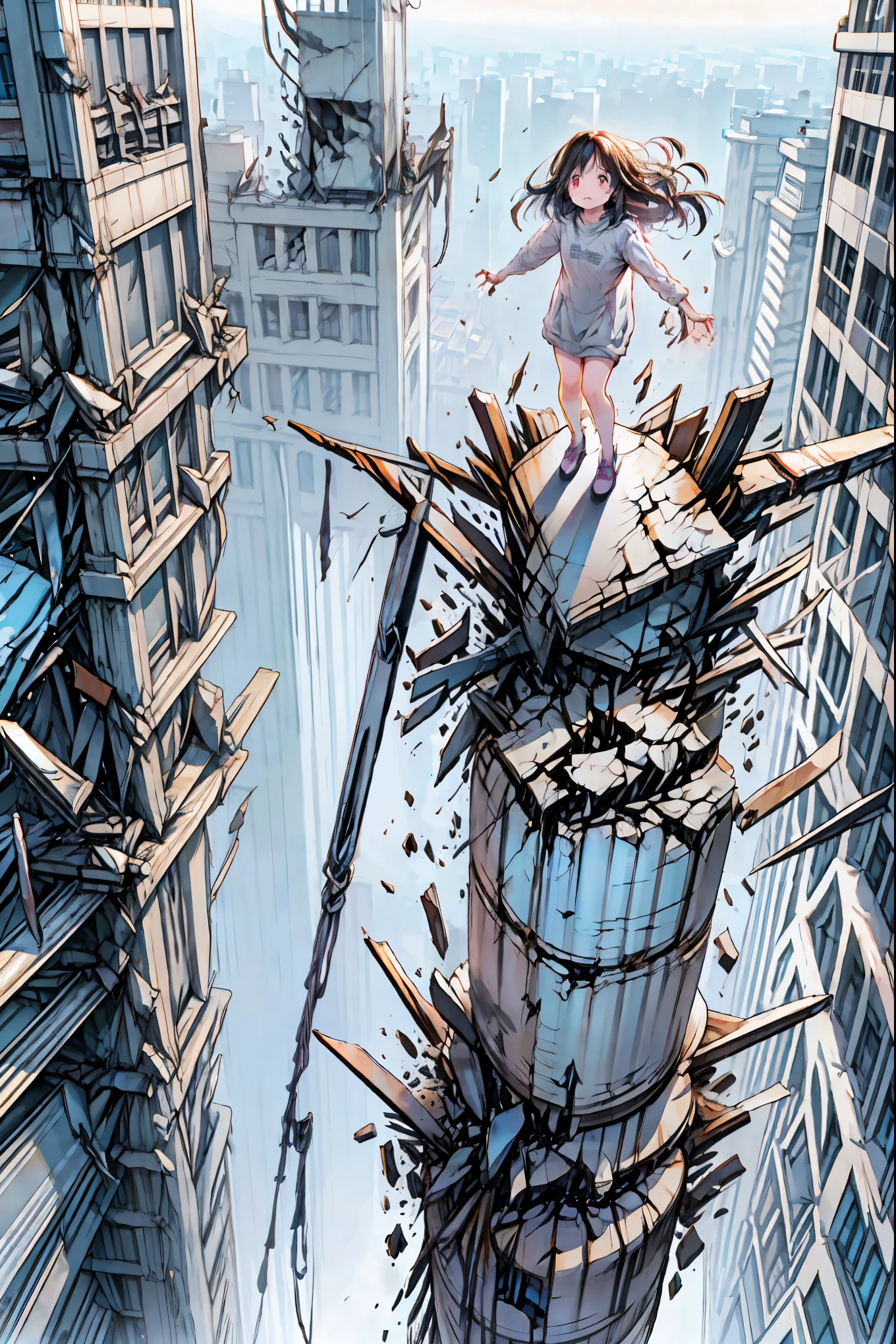 Super Powers Homeless、Psychic Standing Inside the Collapsed Building、stunned expression、Strenuous Posture、Destroyed environment、Dark and Desolate Atmosphere、4K ultra-high definition photo、REALISTIC TEXTURE、Horrifying Dark Tones、Ruins Concept Art、Photographic Rendering、Extreme Textures and Details、HDR、professional、Vivid Colors、The Blown Away Town、Collapsed Building