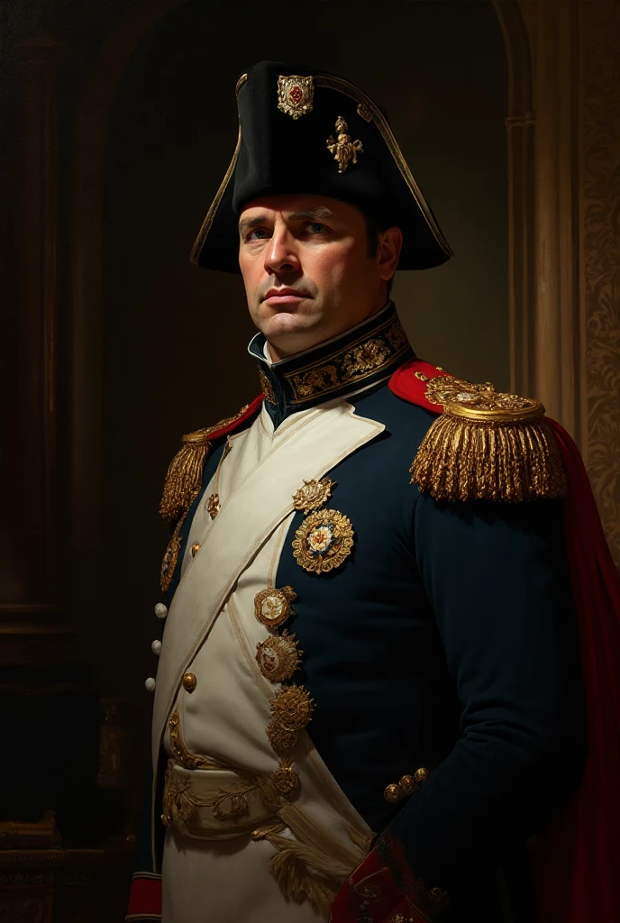 Depict Napoleon's army in disarray.]