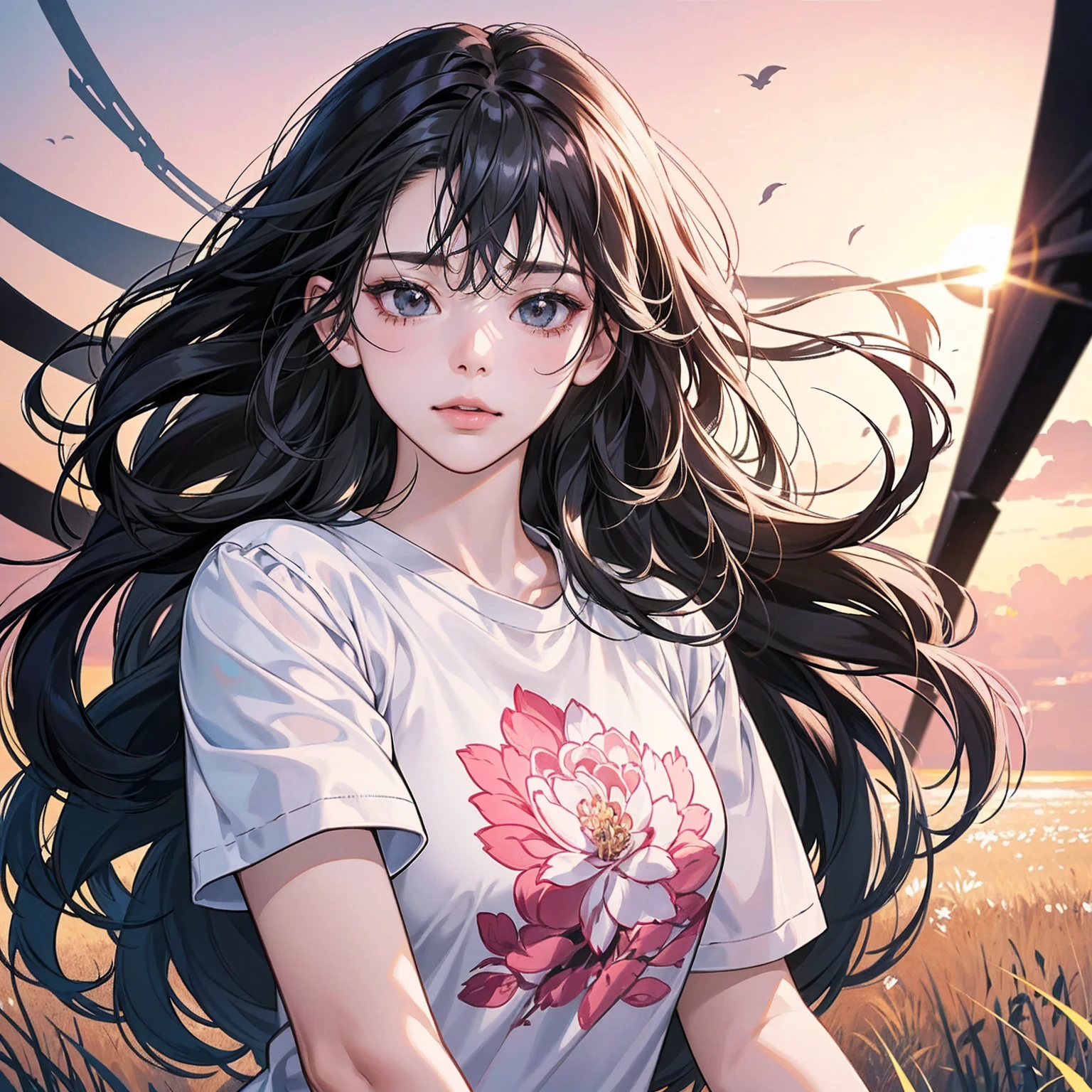 Photo of a woman with natural skin, Upper Body, cave, The light is shining in, High Twintails, Black hair with red mesh, Sharp eyes with red eyeshadow, Blue-green eyes, Shining eyes, A thin, upturned nose, Well-shaped lips, , ((crop top overhang, , Thighs)), Makeup, Exquisitely crafted with the utmost attention to detail, Vibrant, amazing, Smooth, Cinematic, 4K, Backlight, (()), Shallow depth of field, ((Detailed eyes:1.3, Detailed lips:1.3, high quality, )), masterpiece, Super detailed images, High quality