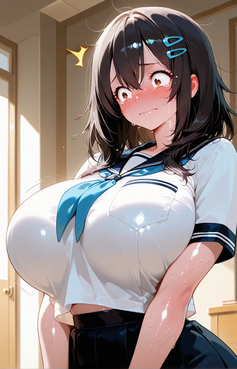 ????,Highest quality、In 8K、masterpiece、Hmph、超A high resolution、RAW Photos、(Photorealistic:1.3)、Natural soft light、(Depth of written boundary)、Slender、(whole body:1.2)、???????????、Detailed face and eyes、Realistic、Sharp pupils、Inside the warehouse、(Dynamic action poses)、Young face、Beautiful 17 year old girl、Glowing Skin、(Braid:1.2)、Beautiful black hair、Red Eye、(blush:0.7)、((Embarrassed face:1.2,Blushing:1.8))、Crying face:1.5、Sweat、(School Swimsuit:1.8)、(Thighs Thighs Thighs Thighs:0.8)、(????????????:1.7)、((Top view:1.4)))、(????? ???????:1.4)、(Small nose、Small Nose)、((??????、???:1.5、Strong man))、Attractive waist、(Overflowing ??? Fluids:1.5)、((bed、bedに横たわる:1.5、Lying on your back:1.2、Lie down:1.2))、(Put your ????? close:1.1、 has accumulated between her ???????:1.2)