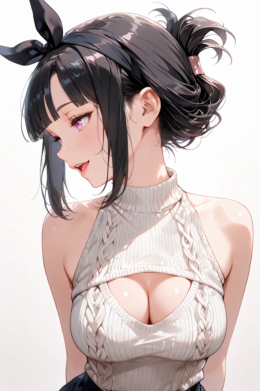 (masterpiece, highest quality, highest quality, Official Art, Beautiful and aesthetic:1.2, Cinematic lighting、Key light at 45 degrees from the front, Fill Light、Soft backlight), 


Beautiful Face、Perfect round ass、The body is slim、Fit and body、Pale skin、Shiny, bright eyes、Long eyelashes、Glossy face、Pervert woman、Beautiful mature woman, 
(Oily skin、Glowing Skin、Realistic skin texture、Beautiful skin in every detail、Shiny skin),

A 23-year-old 、(Cute:1.5)、
 ((Open your mouth))、masterpiece,highest quality,High resolution,Very detailed,skinny,,((Captivating smile ))、(skinny Black hair)Choker,Earrings,Big cleavage、(Light-colored off-the-shoulder tight sweater dress:1.5)、,Race,(( Perfect Fingers )) ,  indoor,(Open the front door 1.2),((sexy Gestures:1.5, A flirtatious, sexy face、A sweet, ecstatic face:1.5, Open your mouth and look at me))、Heavy breathing ,

Accurate 5-finger、Accurate human body、The perfect human body、The most beautiful face, true to the human body、Correct five-finger、The perfect human body、Someone knowledgeable、Highly detailed face and skin texture、Natural neck length、(beautiful Hands)、beautiful, Long, slender legs、Straighten two legs、Straighten two arms、(Mega Big Tits, Sexy Woman), (Lots of spoken words:1.8, A lot of heartfelt voices:1.8))、Motion Blur、((steam,sweat, Vulgarity))