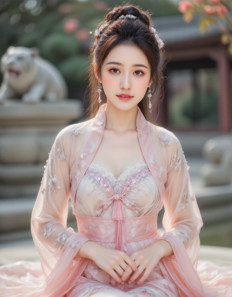 22 year old fashion model (cleavage closeup),perfect eyes, perfect iris, perfect lips, perfect teeth, perfect skin, with white skin, soft headlights, hdr, movie girl, long black hair, wearing a pink dress, evening day, deep in the night, The background is a river, Lotus shaped lights float on the water, 4K Ultra HD, ultra high resolution, (Photorealistic: 1.4), Best quality, Masterpiece, Ultra Dilution,(:1.1),(Full Body:1.5),(cute face:1.3),(huge breasts:1.3),(high-heels:1.3),(big hips1.3),(medium thighs:1.3),(breasts slightly :1.3),(cleavage of the breast:1.3),(lipgloss:1.3),(Playful eyes:1.3),(Scarlet lips:1.3),(Fine skin texture:1.3),(Precise and perfect human :1.3)，(Exquisite and perfect  features:1.3), (Long eyelashes:1.3),(Scarlet lips:1.3)，(The lips are shiny and textured:1.3)，(Fine skin texture:1.3),(Beautiful detailed eyes:1.3),(Natural Color Lip:1.3),(look straight into the camera:1.3),(long earrings:1.4),(long earrings:1.4),(very long earrings:1.4),

