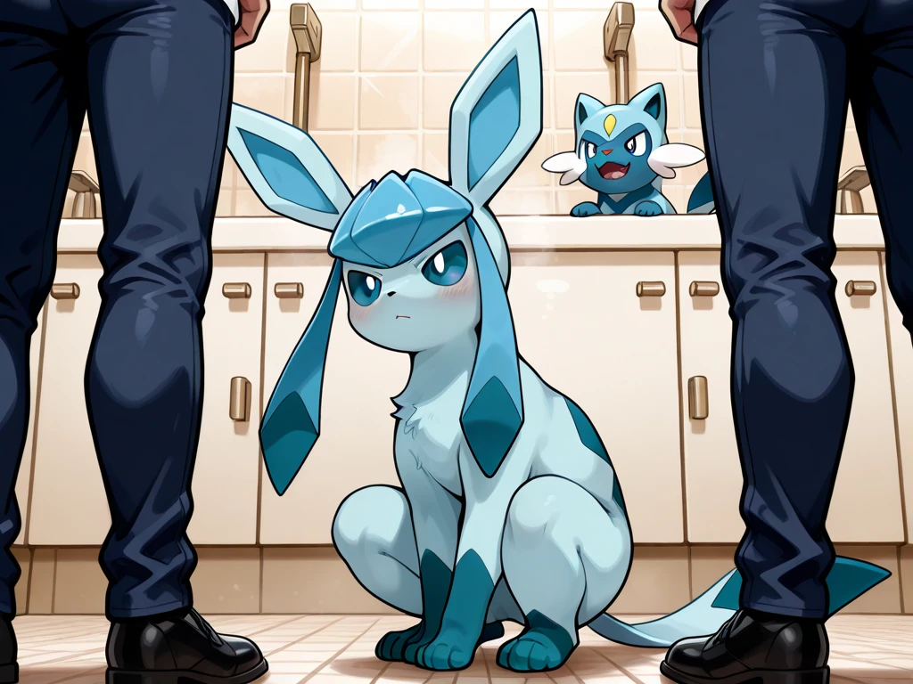 ((Highest quality)), ((masterpiece)), (detailed), Lucario, ,,Scalpel,On the bed,back,Rear view,,A different view of the inside of the