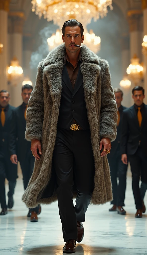 A cinematic, ultra-detailed portrait of Chris Pine as a commanding ...