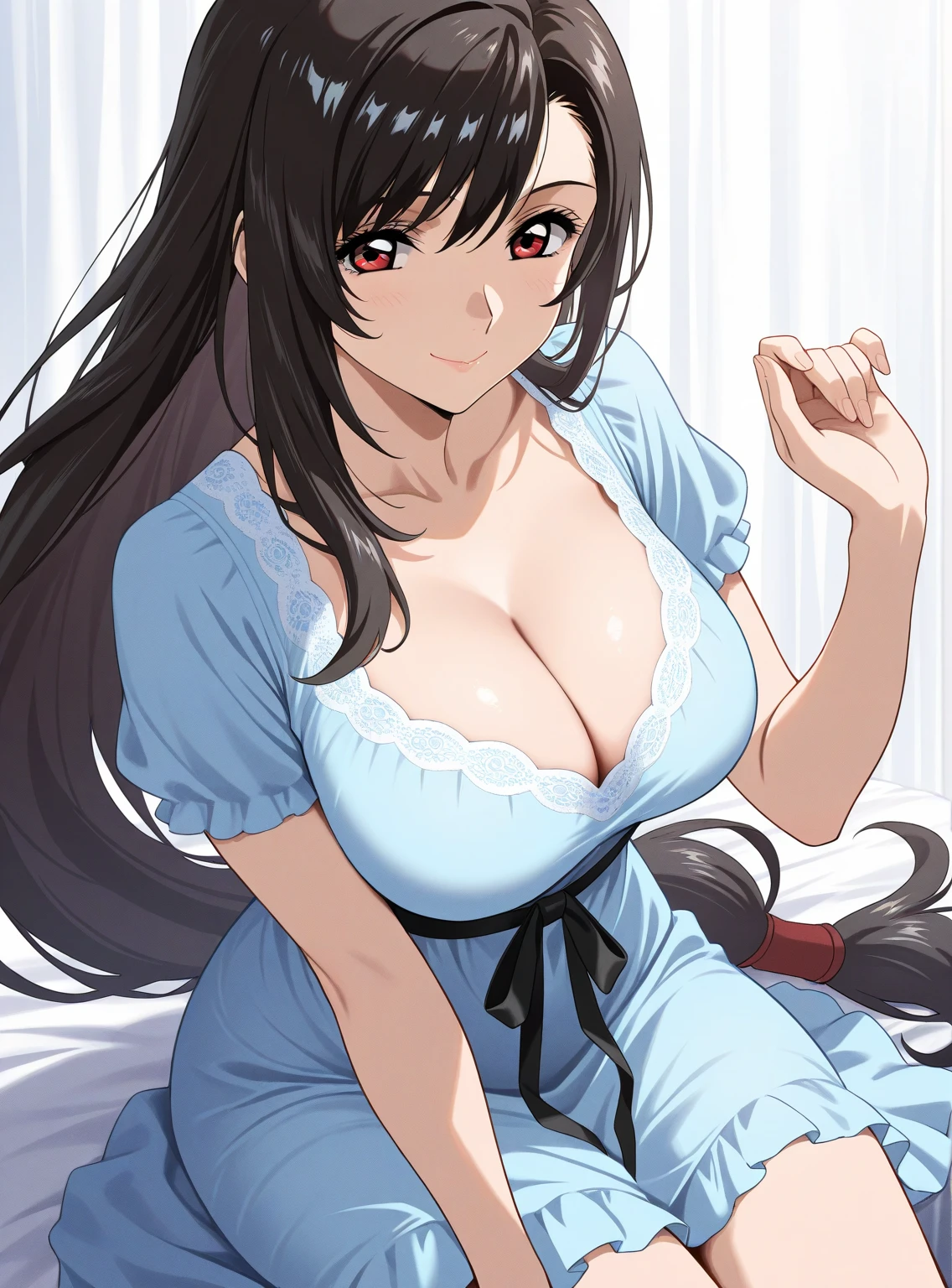 (masterpiece,Highest quality,Ultra-high resolution),,(ultra best illustration), (best shadow),high quality,(ultra detailed:1.15),hyper detailed,insanely detailed, exquisite,beautiful,absurdres,1 woman,Japanese women,(house wife:1.5),(40 years old:1.3),(middle-aged:1.49),(Small and round face:1,19),medium skin,shiny skin,detailed skin,detailed face,beautiful ???????,small ???????,Retinal Detail,side part,straight hair,long hair, Casual, simple blouse,V-neckline,knee-length skirt, blouse in bright colors,pastel shades,(((entrances interior,entrances room))),,(looking at viewer:1.33),(sweat:1.47),(arms behind head:1.64),(squat:1.62),(???????????:1.51),(blush:1.3),(sad smile),(aroused:1.2),((Panties and black pantyhose are visible:1.3))