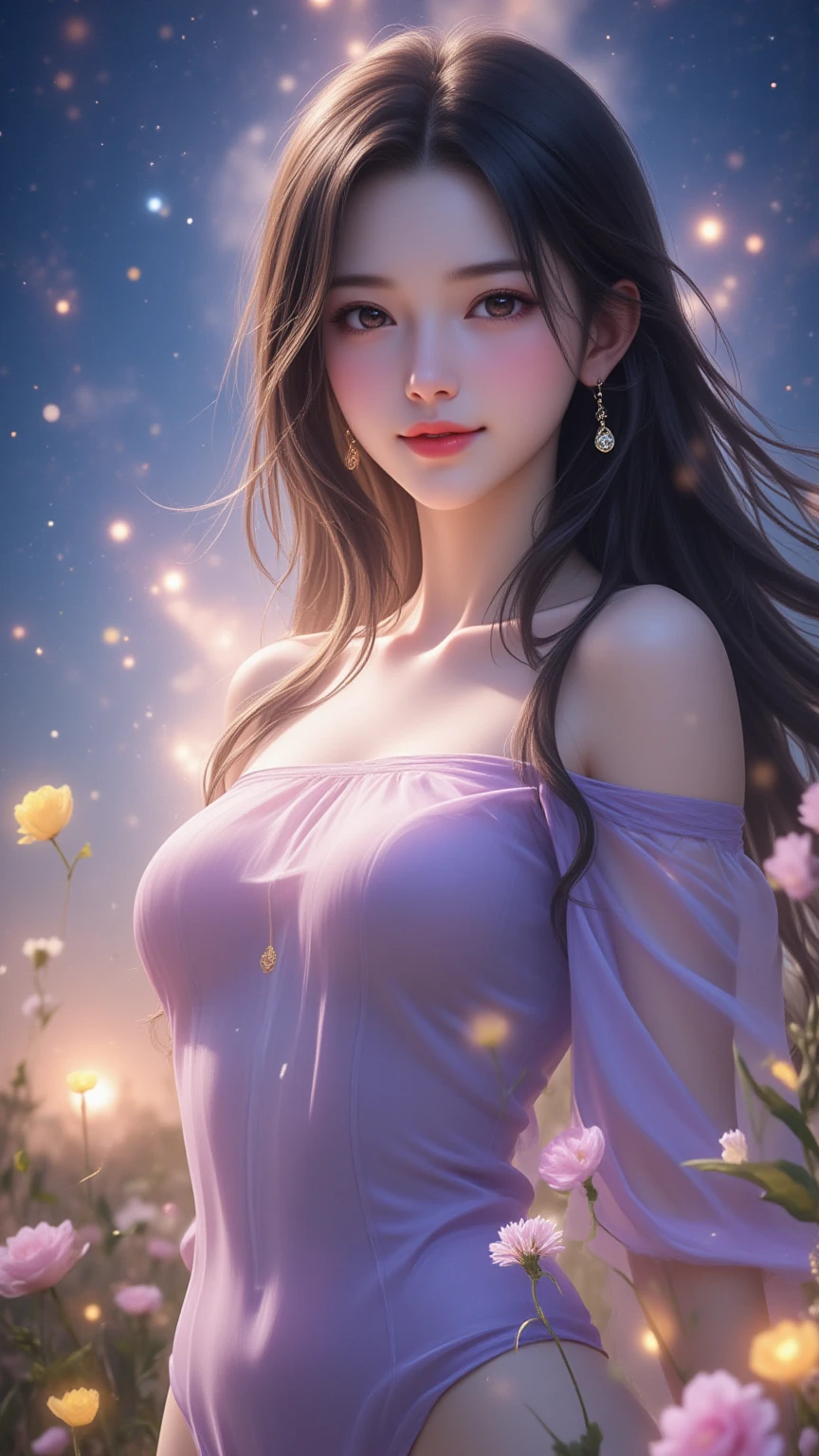 score_9, score_8_superior, score_7_superior, A masterpiece in 32K resolution,Highest quality,it is really amazing,Very detailed,Ultra-high resolution,Ultra-realistic,Realistic,Increased depth of field,Cinematic lighting,
Sexy mature Japan woman,
black straight medium hair,Ultra-detailed and beautiful face,Gentle expression,Translucent white skin,Realistic skin texture,
Elegant swimwear,
Elegant and luxurious design,Colorful color patterns,Beautifully detailed decoration,Detailed fabric texture,
Gorgeous necklace,Earrings,
Coastline at night,delay々A desolate sandy beach that continues,The huge moon illuminates the beach in a fantastic way,Dark clouds floating in the dark night sky,
Dramatic Angle,