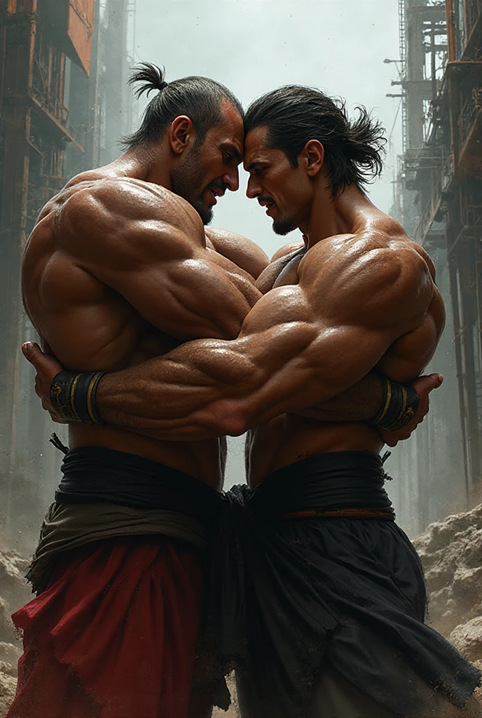 There is only one handsome Asian actor in the picture，30 years old，Tall and handsome, Toned body，short hair, O-Shaped Beard，Perfect body, Dark skin，Glowing skin，Smooth skin，The body is hairless，Muscle bulge, Muscular, Very large pectoral muscles，Very sexy abdominal muscles，Very well-developed leg muscles，Huge concave and convex area，Brightens oily skin，Wearing a gold leather shiny ，Handsome face， Correct and accurate male body proportions, Stand among the flowers。