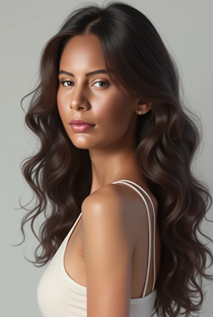 a  girl, beautiful detailed eyes, beautiful detailed lips, extremely detailed face and portrait, long eyelashes, delicate  features, radiant skin, glamorous makeup, long flowing hair, hourglass figure,  outfit, alluring pose, sensual expression, ethereal beauty, elegant, shimmering, cinematic lighting, dramatic shadows, vibrant colors, fantasy, digital painting, highly detailed, photorealistic, 8k, best quality, masterpiece