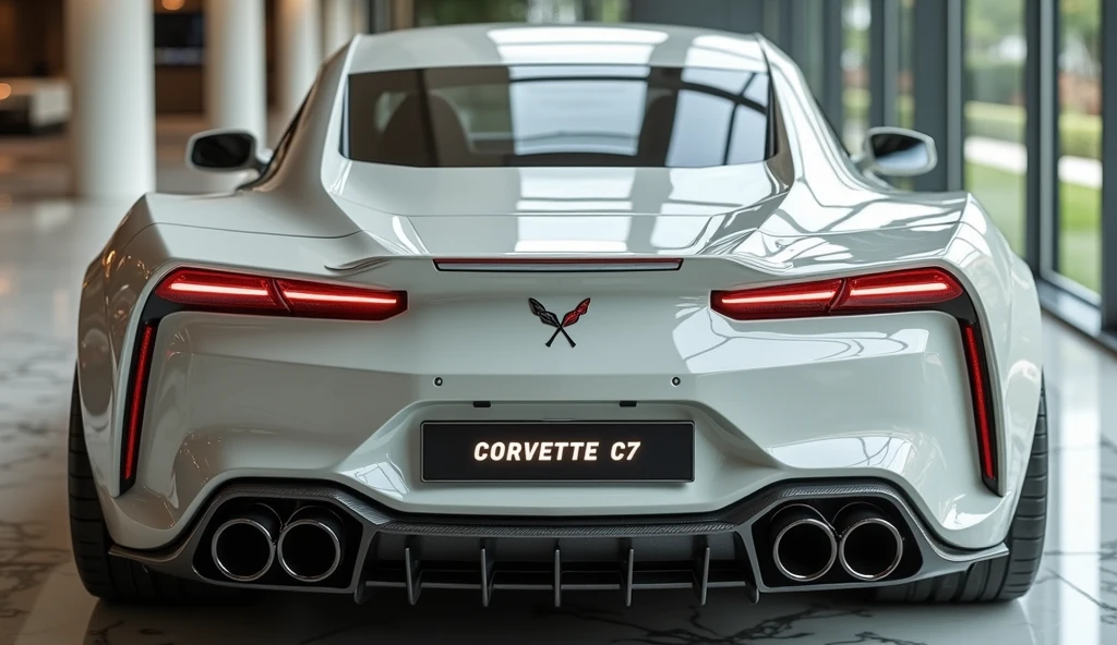 C7 Rear Sequential A hyper-realistic, ultra-detailed render of the 2026 Chevrolet Corvette ...