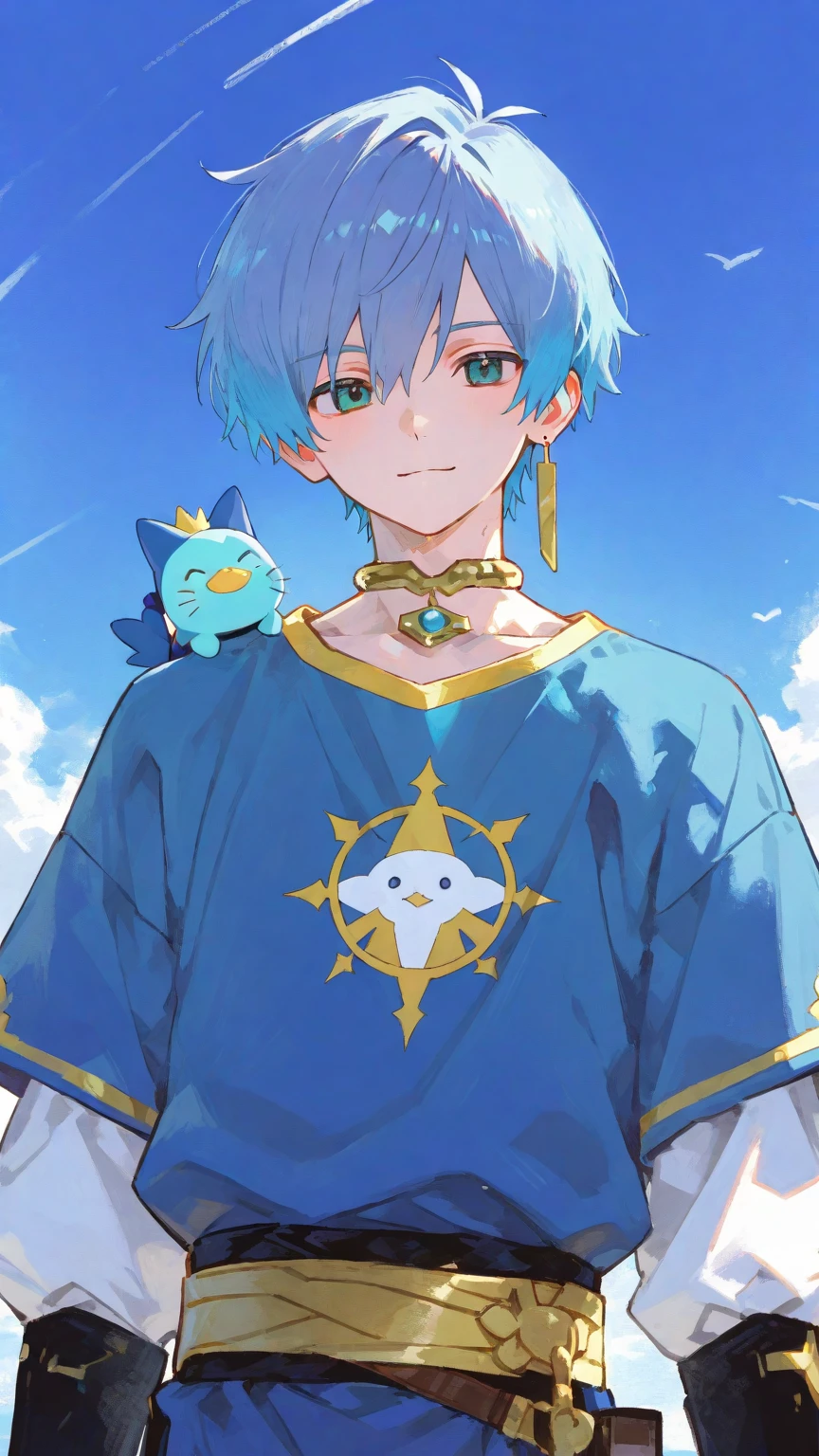 4k resolution, (Masterpiece:1), A small boy with vibrant, iridescent, cyan eyes and  feet, arms raised in a triumphant pose, evoking an epic, cinematic feel. (Young:1.4), (Child:1.4), (:1.4), (Male:1.4), (Boy:1.4), adorned in royal clothes fit for a king, evoking a sense of Royalty (1.4). The image focuses on his small, blushing feet, adding a touch of innocence and vulnerability to his epic posing. (Posing:1.4), (Cinematic:1), killua zoldyck