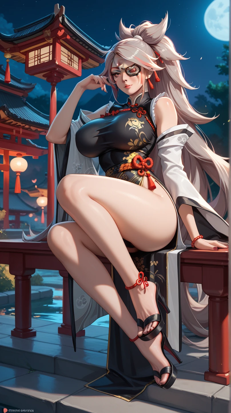 delicated best quality ,masterpiece, illustration, an extremely delicate and beautiful, extremely detailed ,CG ,unity ,8k wallpaper, Amazing, finely detail, masterpiece,best quality,official art,extremely detailed CG unity 8k wallpaper,absurdres, incredibly absurdres, huge filesize , ultra-detailed, highres, extremely detailed,beautiful detailed girl, extremely detailed eyes and face, beautiful detailed eyes,light on face,1girl, (shenhe\genshin impact), (Super realistic), (((White hair))), (single braids), Long hair, (blue eyes), ((long bangs covering one eye)), (((hair on one eye))), (((bangs cover right eye))), ((jewelry)), ((tassel earrings)), (((describe the arm in detail))), (((Super ?????))), ((Big ???)), ((thighs)), big Long legs, ((stockings)), ((Plump body)), (???????????), ((Plump ?????)), (detailed hair description), (???? shoulder), ((collarbone)), ((offshoulder)), (Shiny skin), (detailed description of face), (detailed description of body), (white and translucent skin), peerless beauty, (extreme beauty), (red lips), (shy ), ( smile), , ((cherry blossom)), (falling petal), ((long sleeves)), ((wide sleeves)), thin silk, penetration, ( in the Japanese hot spring), ((facing the viewer)), ((facing)), , ((any pose)), (sit and soak in the water)), ((There is a lot of water on the body))