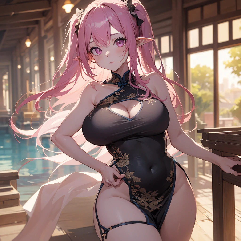 Anime girl wearing ?????? in water，Has cat ears, seductive anime girls, beautiful and seductive anime woman, trending on artstation pixiv, Extremely detailed Artgerm, Guweiz on ArtStation Pixiv, Guweiz in Pixiv ArtStation, swim wears, Beautiful anime artwork, Beautiful anime girl, Beautiful anime woman, Detailed digital anime art