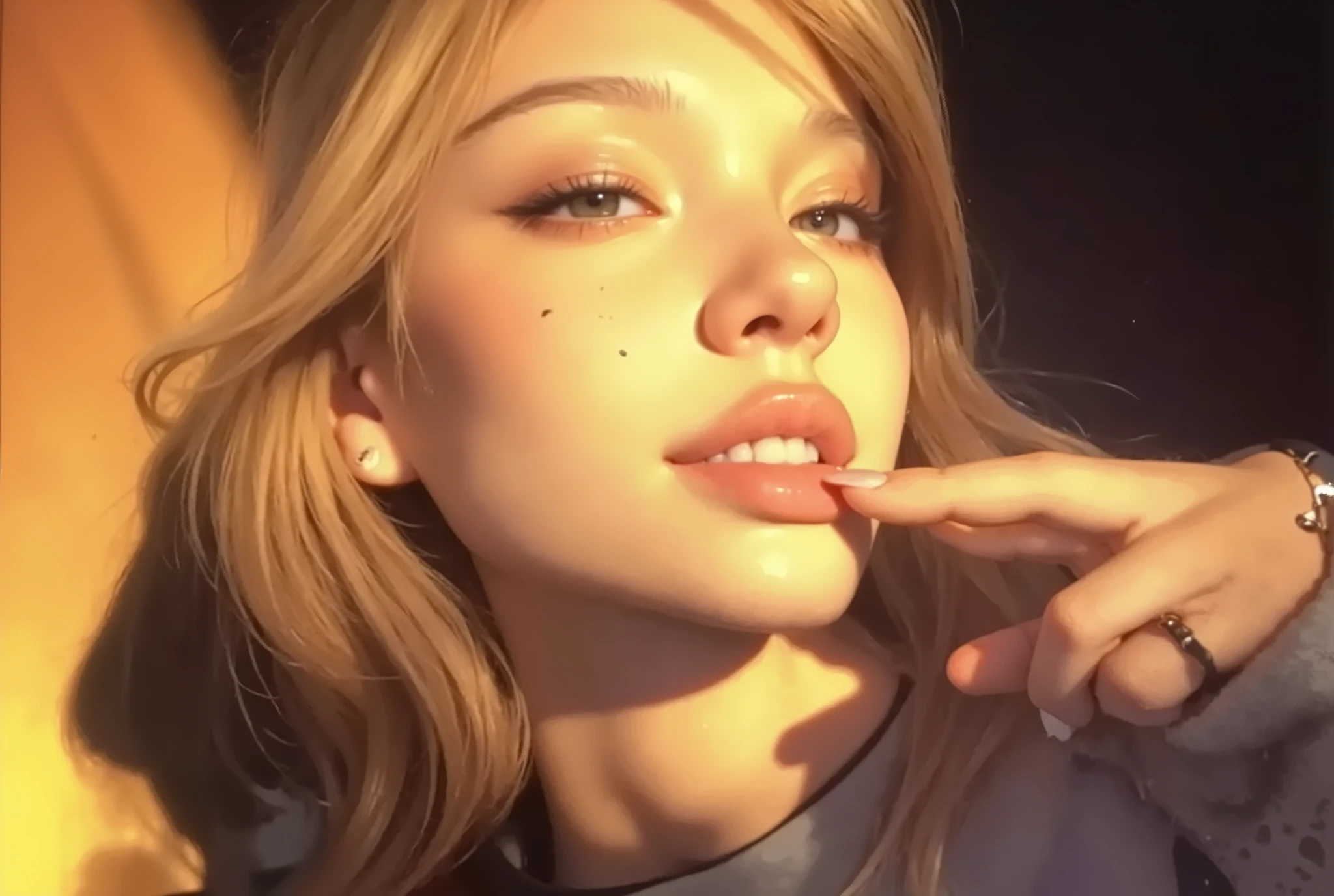 A 22-year-old young man has a broad rectangular face shape with soft and proportional features. His eyes are grey-green, deep and expressive, a little thoughtful , but a calm look. The almond-shaped shape of the eyes gives intelligence and light mystery.  The nose is straight , neat and fits harmoniously into the general features of the face , with a slightly rounded tip .  thin lips, symmetrical, with a natural pink tint, and their neutral expression makes the look restrained and a little thoughtful. Weight 83 kg height 185 cm

Medium-length dark blond hair looks slightly tousled, the bangs fall on the forehead creating the effect of natural negligence. They are voluminous and soft , adding relaxation and lightness to the image . The skin is light and smooth , well-groomed, maybe,  with light bristles, emphasizing natural masculinity . In general, the facial expression is calm , a slightly detached or focused, with a direct and confident look .

The style of clothing can be described as minimalistic and modern , with elements of streetwear and casual . The outfit is dominated by dark shades , voluminous black sweatshirt or hoodie with a hood. The young man is dressed in a voluminous black sweatshirt or hoodie , under which a black T-shirt is visible . This choice emphasizes the desire for comfort and laconic style . Small stud earrings add personality and a slight rebellious touch to the look. In general, the style of clothing and hair styling create the impression of a confident , freedom-loving and , maybe, a creative person .