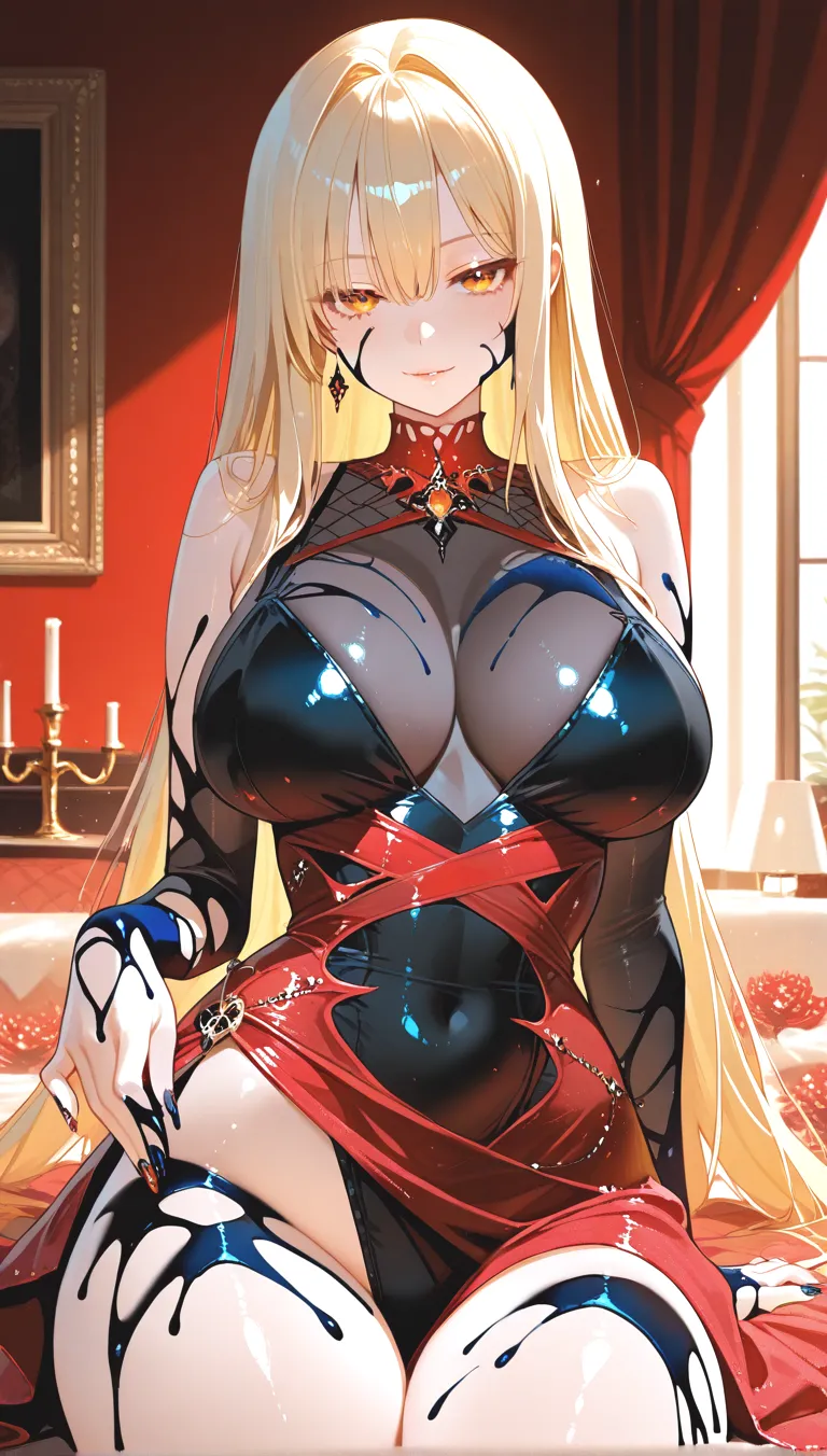 G，dslr camera，film grains，de pele branca，photorealisim，nffsw, semi transparent((16ｋnffsw,Raw photography,top-quality,hight resolution,Ray tracing,nffsw,Best Quality,Textured,Post-processing,ultra fine photos,sportrait,。.3D,)),(( Dark red , Japan anime girls,sailormoon,The protagonist,Twin-tailed blonde hair,Big  that emphasize cleavage:2.0,Thin leg,blue eyess,Elaborate limb representation,well-groomed little nose))((Limbs are２This tube,Number of fingers５Accurately depicted in the book,Accurately capture the foot、Reflect your hands beautifully)Precise and beautiful expression of your fingertips、Female beautiful fingers５The books are also in order,a miniskirt))Express beautiful fingers,A beautiful woman with perfect body,Exquisitely expressed facial expressions,Beautiful fine skin))),(Complex fishnet stockings),pin heels,Leather luster :3.0,Beautiful skin,(Red bondage),((tthin eyebrows,long eyelashes,smil,二重まぶた,)),No title required,Do not wear anything on your shoulders,Create beautiful light effects on the background,Light Particle Filter,(finerly detailed face:1.4),(​masterpiece:1.4),(top-quality:1.4), Beautiful fine skin,(Complex fishnet stockings),pin heels,Red leather luster 3.0,Beautiful skin,(Dark red leather corset、Dark red bondage),((tthin eyebrows,long eyelashes,smil,二重まぶた,red lipsticks,)plump lips)),No title required,Do not wear anything on your shoulders,(((Woman standing,Representing a woman from below with a low-angle shot,)))