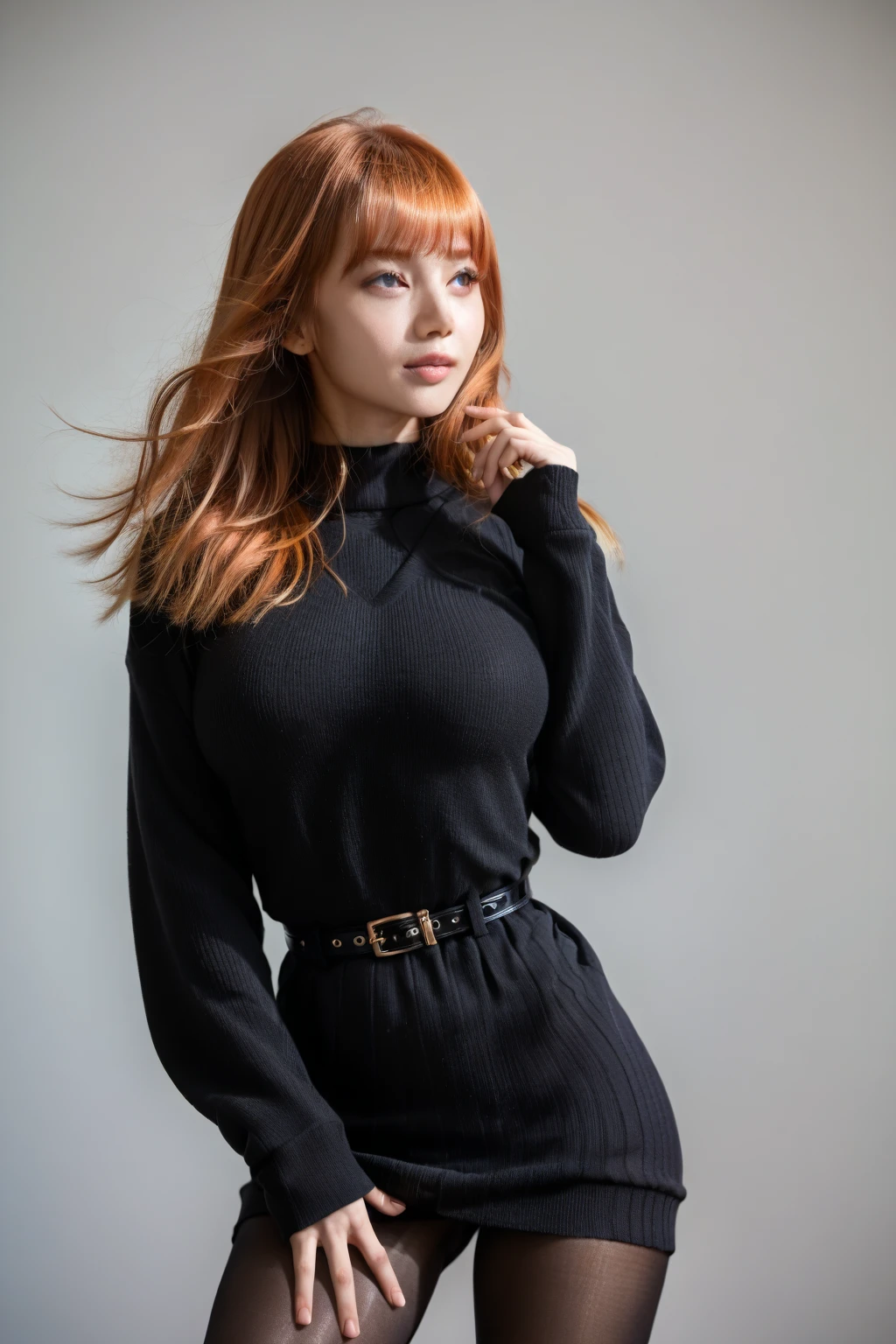 Redhead young women, black baggy pants, huge butt, small , cute, 4k, realistic, fleece fluffy pants, full body, lots of fleece, lots of fluffy, fluffy, walking away from camera, fleece pants, black fleece pants baggy, realistic, detailed, fluffy pants, lots of fluffy pants, super fluffy pants, fluffy pants, super detailed fluffy pants, mini butt, small butt, fluff, fleece, lots of fleece, cute, lots of fluff, big butt, baggy pants, lots of detail, black fleece fluffy onesie, standing on knees,bi