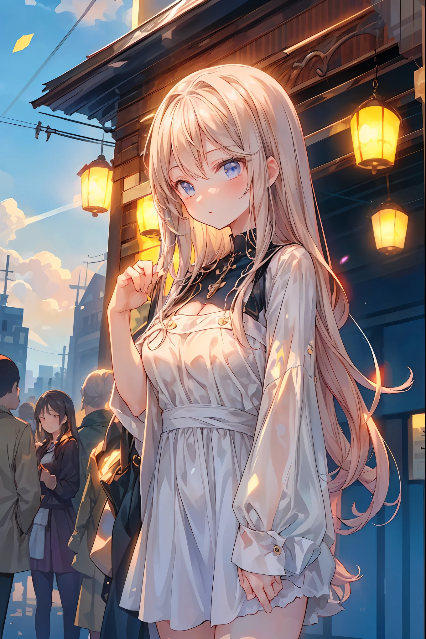 (((背景は満点のstar空)))、((( buildings are invisible )))，((その中心に二peopleの女の子))，Transparency，,star座のパーソナリティ化,Night Skyに輝く十二star座がpeopleの姿を得て舞い降りる,(((Gemini twins)))，((from above:1.2)),Outdoors，Night Sky，満天のstarが見える，，starが見える丘で，流star、空から降り注ぐ流star、無数の流star群、girl２people，they look the same，Gemini girl,twin girls，monozygotic，soft expression,year zero,Elegant Behavior, Delicate Shape ,細部までこだわり抜かれたRealistic表現,exquisite digital art,神秘的なNight Skyの背景,star々white Greek style dress,High Quality,4K,Ultra Fine,Realistic,picture that follows the skin,HDR,UHD,expert level with delicate background, ,bokeh