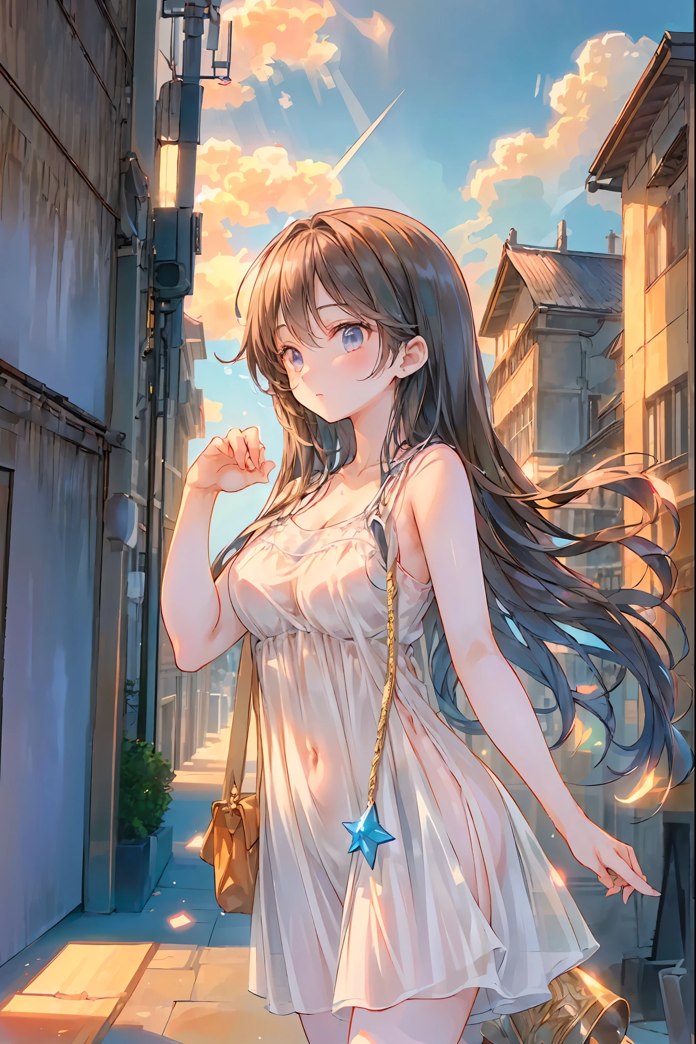 (((背景は満点のstar空:2.0)))、((( buildings are invisible :2.0))),((その中心に二peopleの女の子:2.0)),Transparency,,star座のパーソナリティ化,Night Skyに輝く十二star座がpeopleの姿を得て舞い降りる,(((Gemini twins))),((from above:1.2)),Outdoors,Night Sky,満天のstarが見える,,starが見える丘で,流star、空から降り注ぐ流star、無数の流star群、girl2people,they look the same,Gemini girl,twin girls,monozygotic,soft expression,year zero,Elegant Behavior, Delicate Shape ,細部までこだわり抜かれたRealistic表現,exquisite digital art,神秘的なNight Skyの背景,star々white Greek style dress,High Quality,4K,Ultra Fine,Realistic,picture that follows the skin,HDR,UHD,expert level with delicate background, ,bokeh