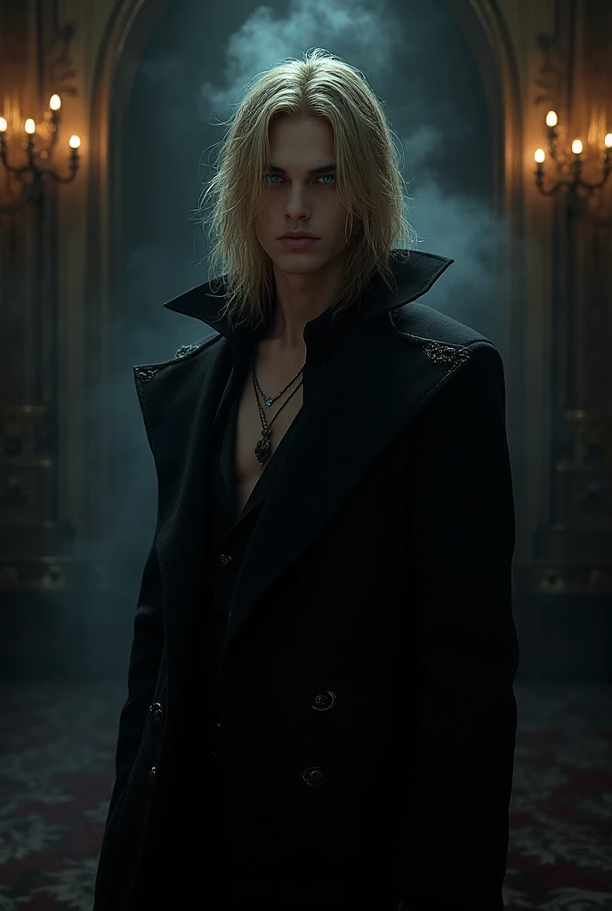 8k, cinematic lighting, bright front lighting. Professional photo of an unsung and mysterious film, bold lines, hyper detailed, dramatic lighting, (intricate details, masterpiece, best quality: 1.4) Very handsome guy, model appearance sits in the twilight in the corner in the corners, chains weigh chains on the walls, on the floor of the chain, the guy is poorly lit, sad face, in a black suit with a white shirt with an unbuttoned top, hair to the shouldered, on the chest and face blood, dark background, a gloomy prison around the chain, a little light falls on the face of the guy with gloomy lighting, the guy sits with a chain in his hands in a prison cell, a man is wrapped in chains, (chains)), inspired by Yamagata Hiro, sleeping in chains, in chains, detailed johan liebert, mixed with Alucard, discreet, illustration, cinematic lighting, bright front lighting. Professional photo of an unsung and mysterious film, 1boy, bangs, belt, black jacket, black pants, blood, knitted, tied wrists, blonde hair, chain, chain, shirt with collar, cuffs, cuts, formal, handcuffs, injury, jacket, on the knees, long sleeves, looking at the viewer, men’s focus, , , trousers, split lips, red eyes, shirt, medium length hair, solo, suit, torn clothes, torn shirt, white shirt