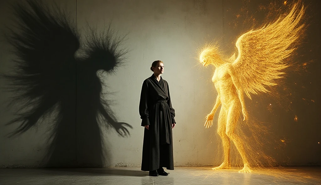Surreal art: A central human figure is shown, fully clothed. From their ...