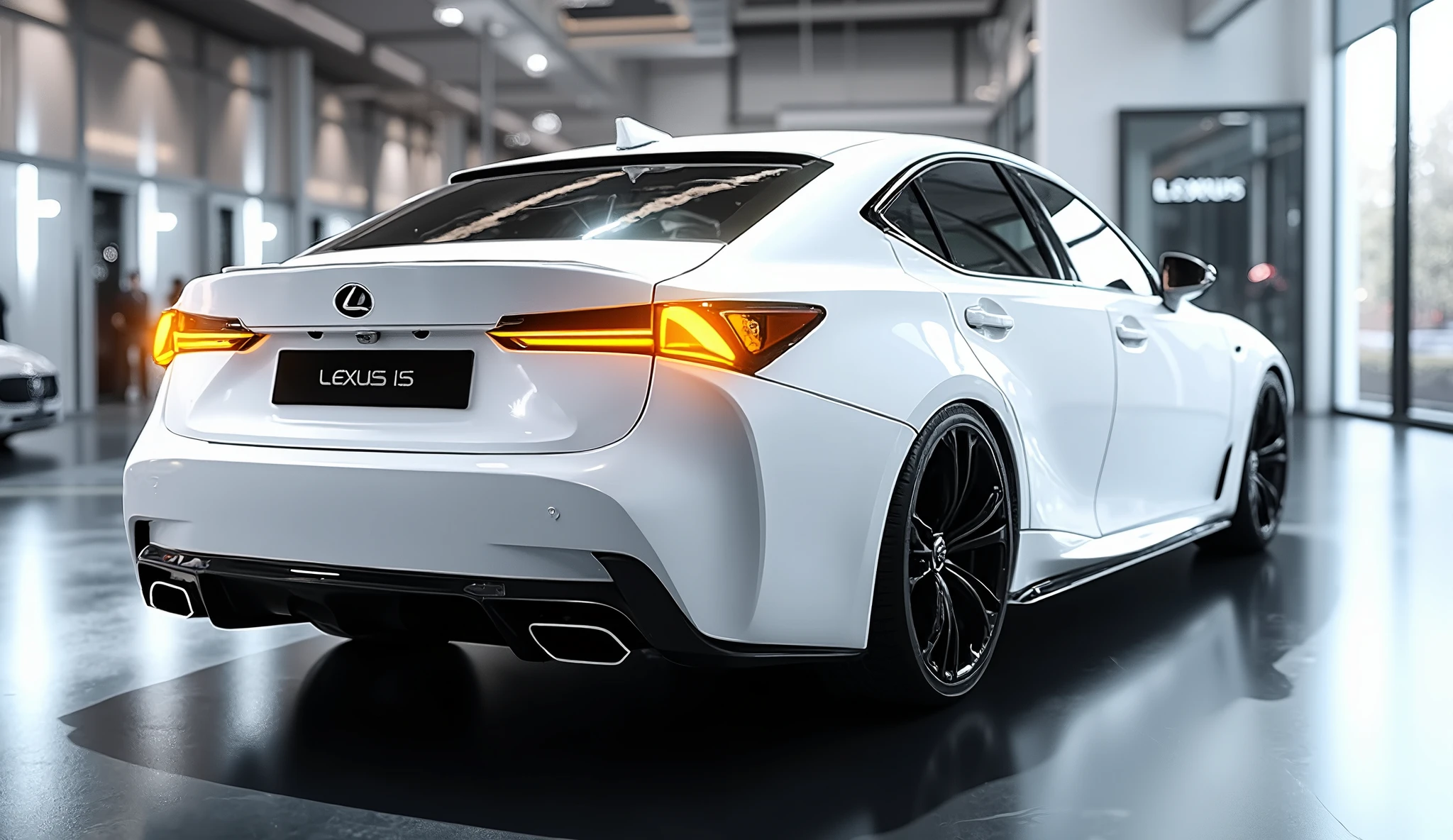 Create a photorealistic 3D render of the 2026 Lexus IS in white with ...