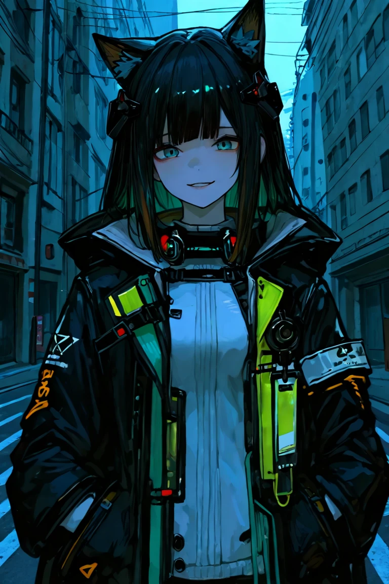 ​masterpiece、Flat background、without background、full body Esbian、is standing、女の子1人、独奏、cute little、Oversized Orange Hoodie、tshirts、7-minute length pants、50mm portrait、Delicate  features、semi - realistic、foco nítido、The ultra-detailliert、absurderes、depth of fields、neons