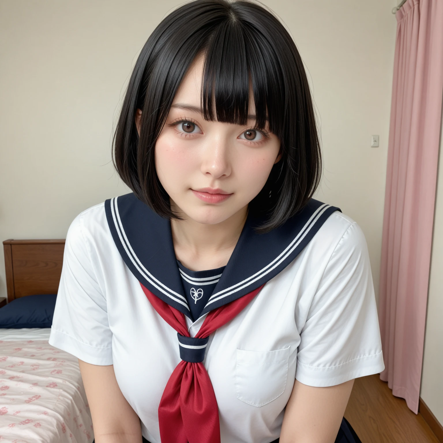 20-year-old, Face down ,  splattered on face,  on face,  gushes, Teen, 　intense　　　Ticker　　非常にintense　両手でを触っている　In the mouthejaculation　, Ticker, In the mouth, big  ,valley　Please open your mouth wide　Grin (((((({Overflowing profusely from the mouth.:1.8}))))))　に練乳がついている 口の周りにたくさんの練乳がついている　　Fair skin 　short hair　school uniform　valley　((length, Narrow eyes))　Dark Eyes　Beautiful Skin 　Sharp jaw　Face close-up　length face　Very beautiful face　
