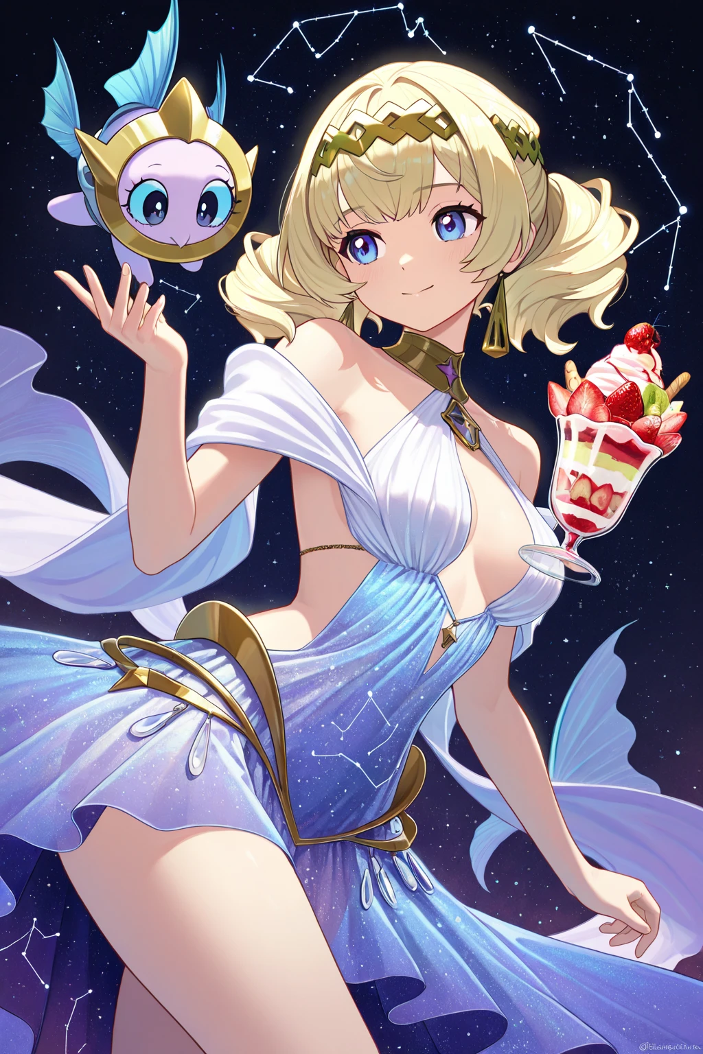 Bessie is a large purple . has two long eye  She has a light brown shell that is large with a swirl design on it.  beige colored and she has a blue. SPARKLE; GLITTER