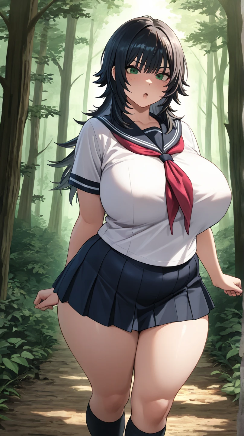 (((((A person with dark skin, Muscular))))), ((thick thighs, 非常に?????????????,、Strong Body、), Black long hair, alone, Glowing Skin, it was foggy, ,Bridge pier, Bristles,Are standing、Big body women、?????,Strong Body、pubic hair,Muscular in the forest,Composition from the front,Muscular and wide ????,Muscular and wide torso,Muscularの, Widebody,thick, Muscularの腕,thick, Muscularの脚,Muscular and broad shoulders,bodybuilder,?????の美しい女性,?????????????,long, saggy ???????,,Deep purple eyes,Woman with beautiful face,Expressionless,,,Strong Woman,Right in front of the viewer,,Muscular女性,Big body and broad shoulders,thick Women,?????,????,Stand in front,全?????,正面にAre standing女性,真っ直ぐにAre standing,Fleshy ladies,Plump woman,Chubby woman,Fat woman,Fleshy ladies,,cave,ponytail,Small size sailor suit woman,School girl in uniform,,A woman wearing a miniskirt,Panties,,,,,,