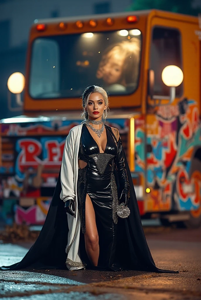 A woman in a black leather jacket and black pants posing for a photo, Go ahead, Lorena Avarez, inspired by Gina Pellón, Yelena Belova, photo from a promotional shoot, inspirado em Hedi Xandt, inspirado em Nina Petrovna Valetova, inspired by Márta Lacza, astor alexander