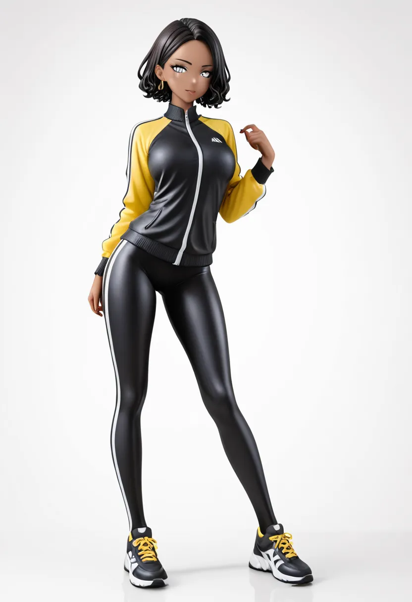 (GENERAL:0), highres, masterpiece, 1girl, solo, standing,
(VIEWS:0), charturnerv2:0.5, full body character turnaround of 1lady,
Multiple views of the same character in the same outfit, <lora:mw_charturn3:0.2>, (simple background, white background:1.3), multiple views, side view, back view, front view,
<lora:CharTurn_v4:0.7>
<lora:clothTurn_v1:0.1>
<lora:CSCharTurn_v3:0.1>
<lora:noline:0.25>
medium hair, 
messy hair,
Layered bob hairstyle,
sandy blonde hair,
Slim and toned,
Turkish,
Cocoa Skin,
 eyes,
Hooded sweatshirt and track pants,
(gold  
fantastic  theme character design:1.1),