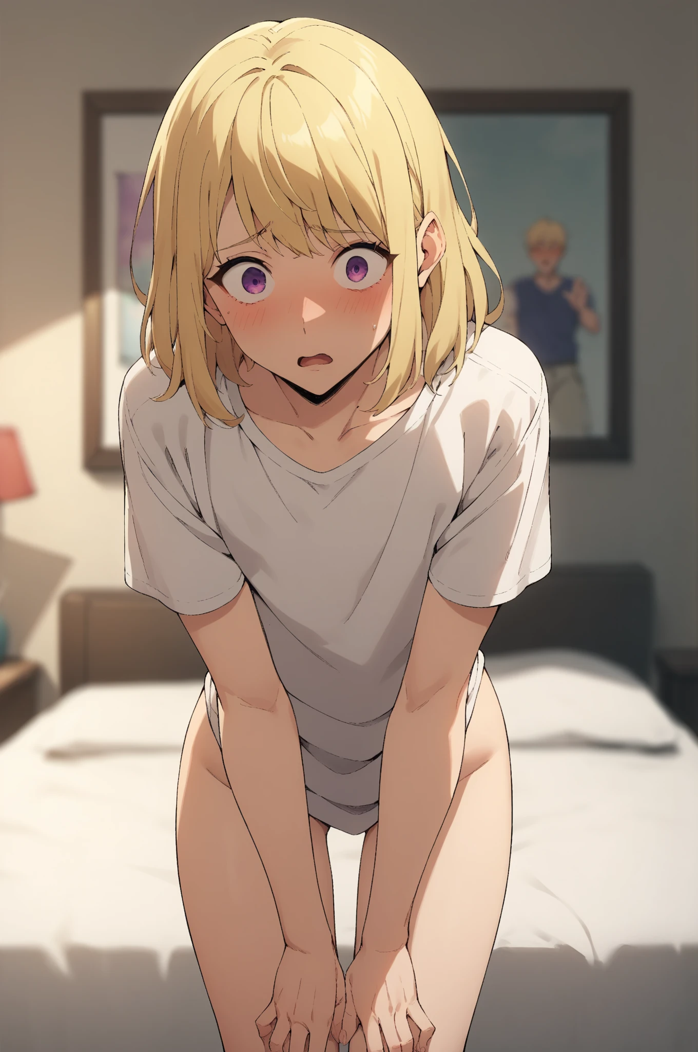 8k high quality, detailed picture, in bathroom, night, 2 person,
((1 girl,6 years old girl,blonde hair,flat torso,skinny,,small ???,dark skin,happy face,?????,????,?????)),((1 boy,10 years old boy,black hair,slim body,????? ????,?????))
???, ???????, ????? ???? in ???, hugging 