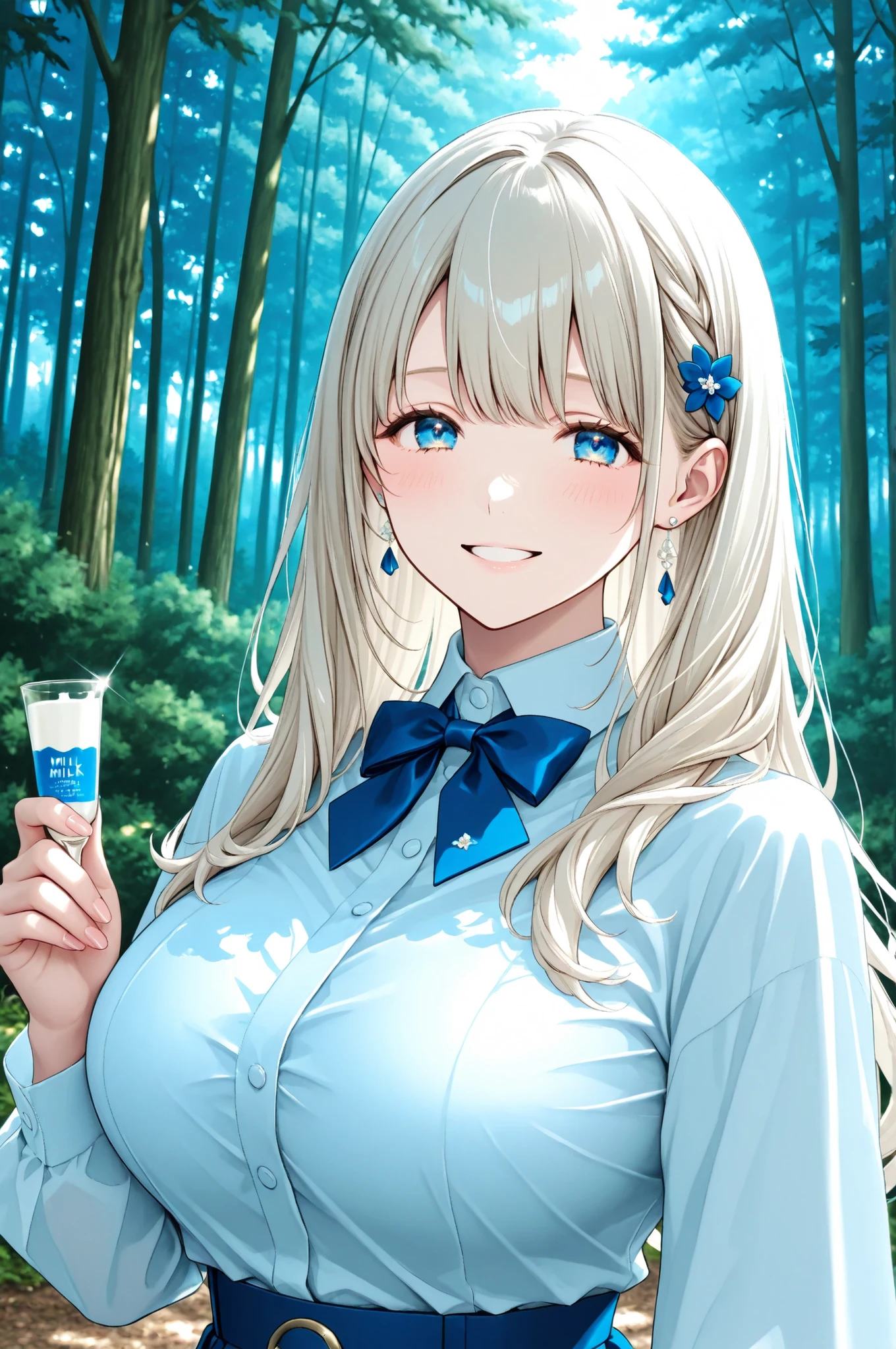 Forest、Hokkaido、white and blue color、maternal love、Morinaga Milk Products、Morinaga Seika launches、Dairy Cow、milk、 cheese、 yogurt、milk full of love