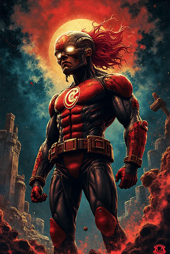 (((female captain planet))), design sheet, captain planet, colored skin, green hair, masterpiece, slendered abs ,muscular, veins, big arms, chiseled chest, detailed , shiny skin, powerful, godlike
