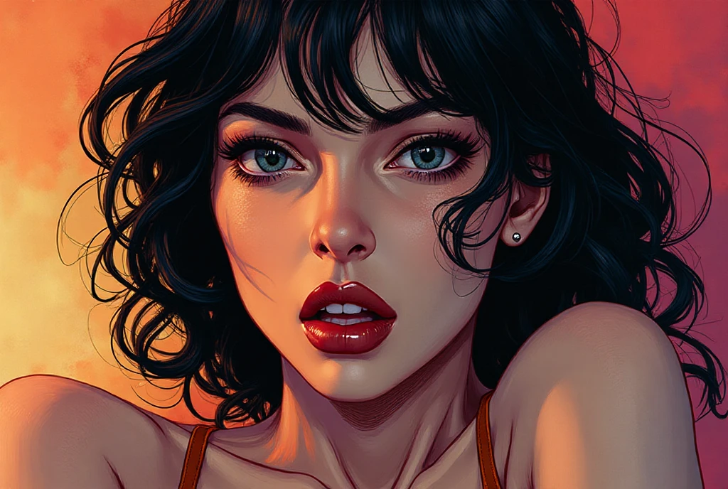 photo of mlp Meowko, RAW, beautiful woman, ((portrait)), ((detailed face:1.2)), ((anime face, anime  feature, clear skin, glossy anime lips, clear skin), (short messy lesbian haircut, brunette: 1.55),  (perfect proportioned body, Strong, muscular, narrow waist, narrow hips, skinny, large breasts), looking down at her, (she is wearing an oversized baggie t-shirt,  bikini bottoms) (lying in bed, lying down, head on pillow:1.5), (realistic photo, best quality, detailed), (8k wallpaper), (cinematic lighting, beautiful light, (night:1.3)) (sharp focus, intricate)