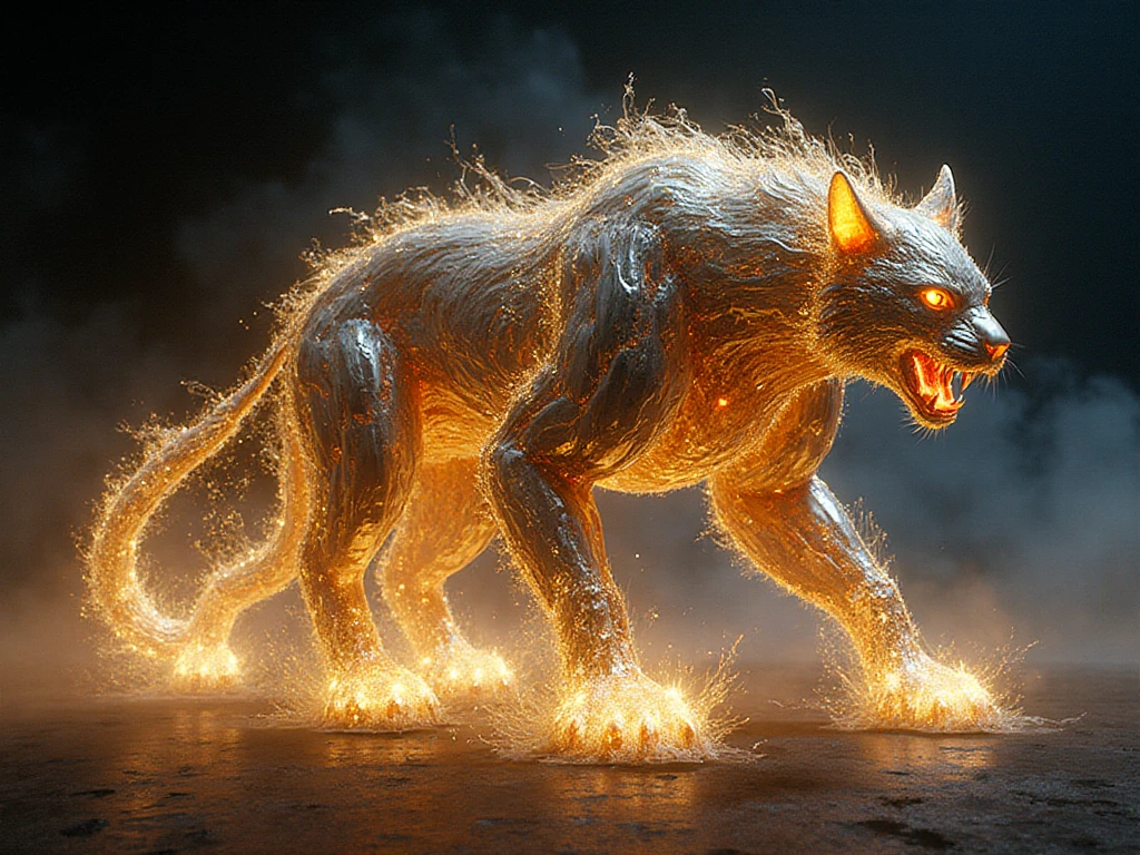 Crystalized Corpse Massive paws phase through different dimensional planes, leaving trails ...