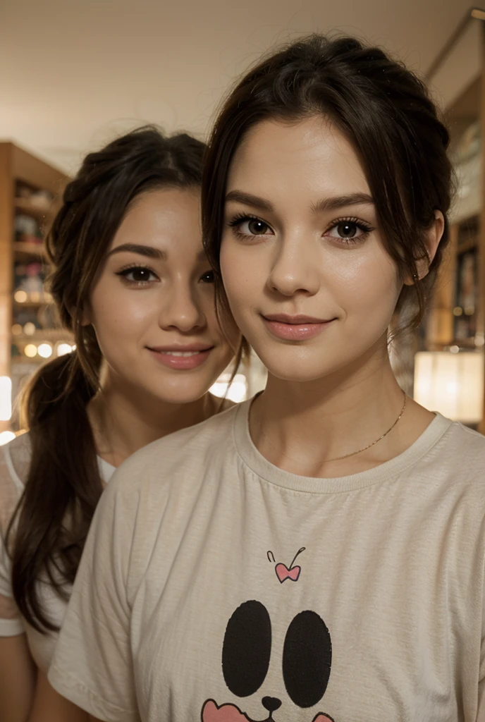 a beautiful 14 year old Russian teenage Ukrainian girl with blue eyes , taking a selfie with face of young girl with perfect body big eyes , wide fleshy lips thin upturned nose, with a fine face like a barbie , normal somewhat large voluminous  ,very long and very straight black hair, wearing dark jeans and a big button shirt , 14 years old, very tender face , Teenage girl with blue eyes posing very  wearing a blue t-shirt, jeans and casual clothes at night in the bathroom ,straight hair. a very attractive teenage girl  , posing from Ukraine beautiful girl 14 year old girl cute beautiful masterpiece blue clothes jeans baby masterpiece
