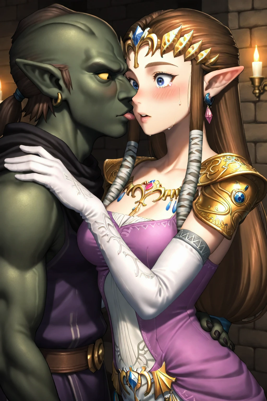  elf having very rough dominating passionate  with human,  deep emotinal  faced, masterpiece,  panting, ,   positions,  toys,licking or bitting, masonary position,  inflation, wolf den