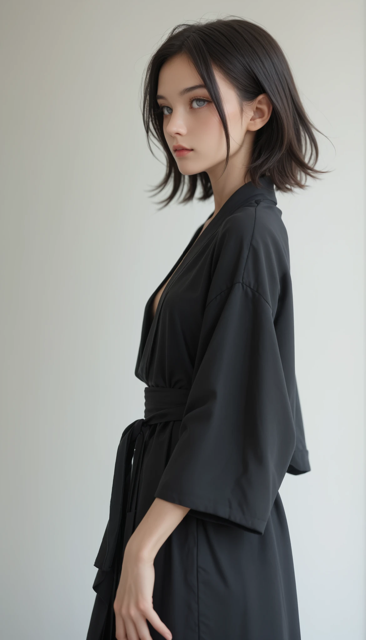 indoor,close up，((best quality, 8k, masterpiece :1.3)), Clear focus :1.2, (asian models) look back.   Good head.   Have messy short hair，short hairstyle.    View .    Only the back of the head is . casual wear，

 Good head.    View .  Only the back of the head is .

    Shot from the back corner.      Shot from the back corner.   Shot from the back corner.    