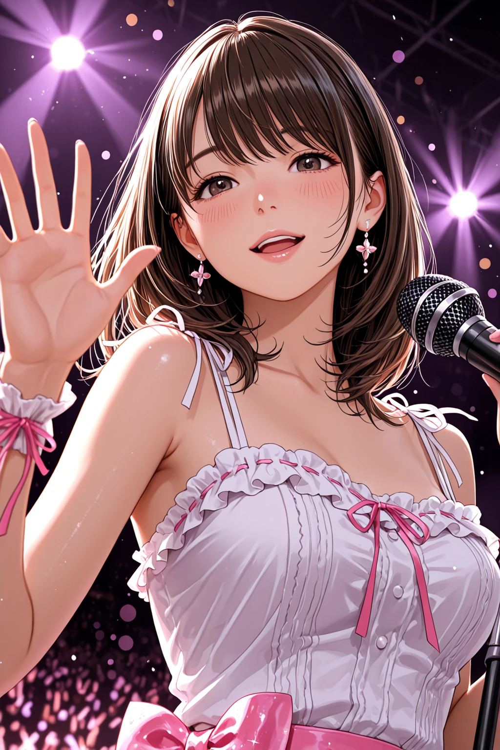 8K,high res,Skin details, Beautiful  features, Exquisite makeup, Exquisite eyes, Eye detail,smile