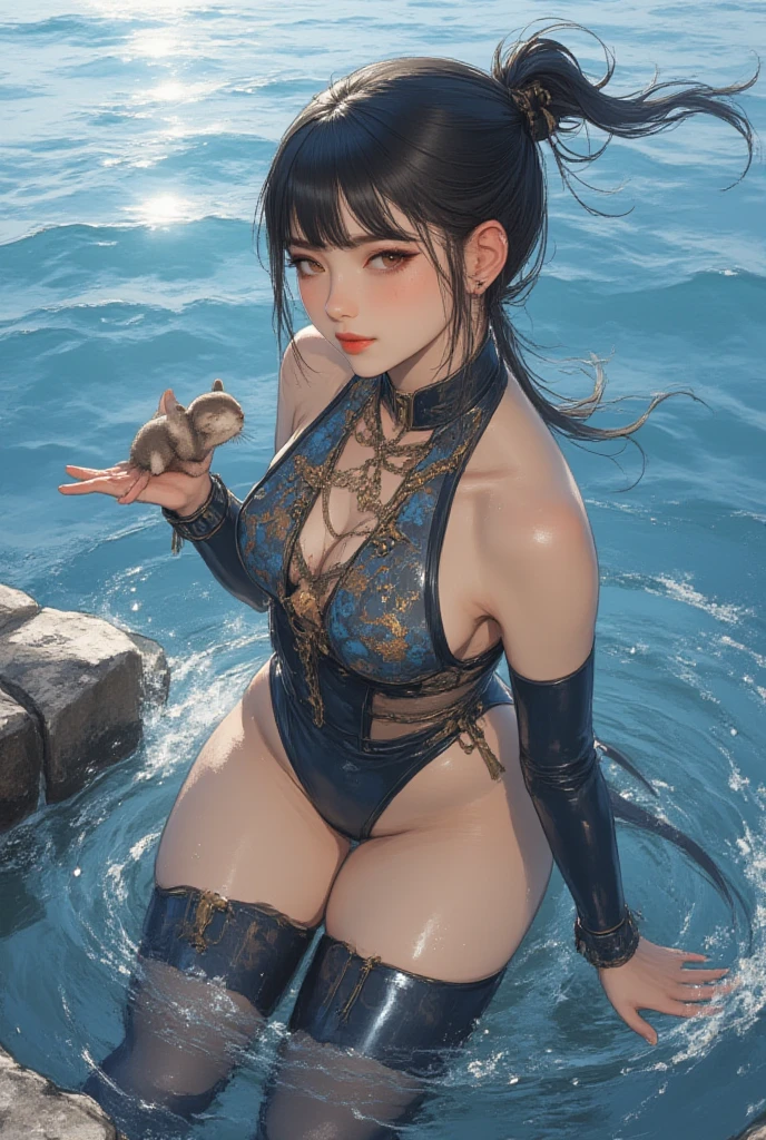 Fine hands，Flesh-colored costumes。Pink clothes。