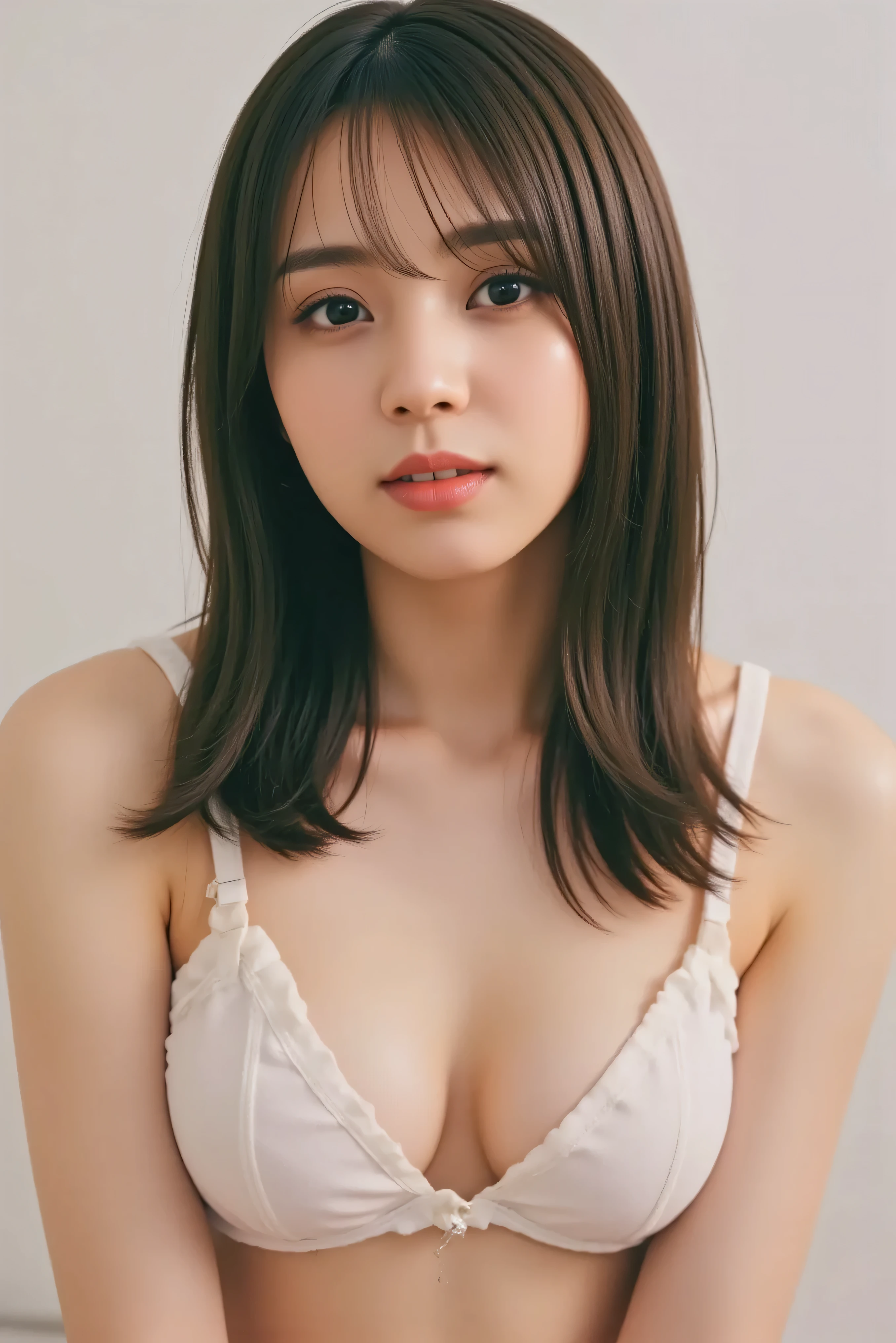 naked　nude small breasts　slender body