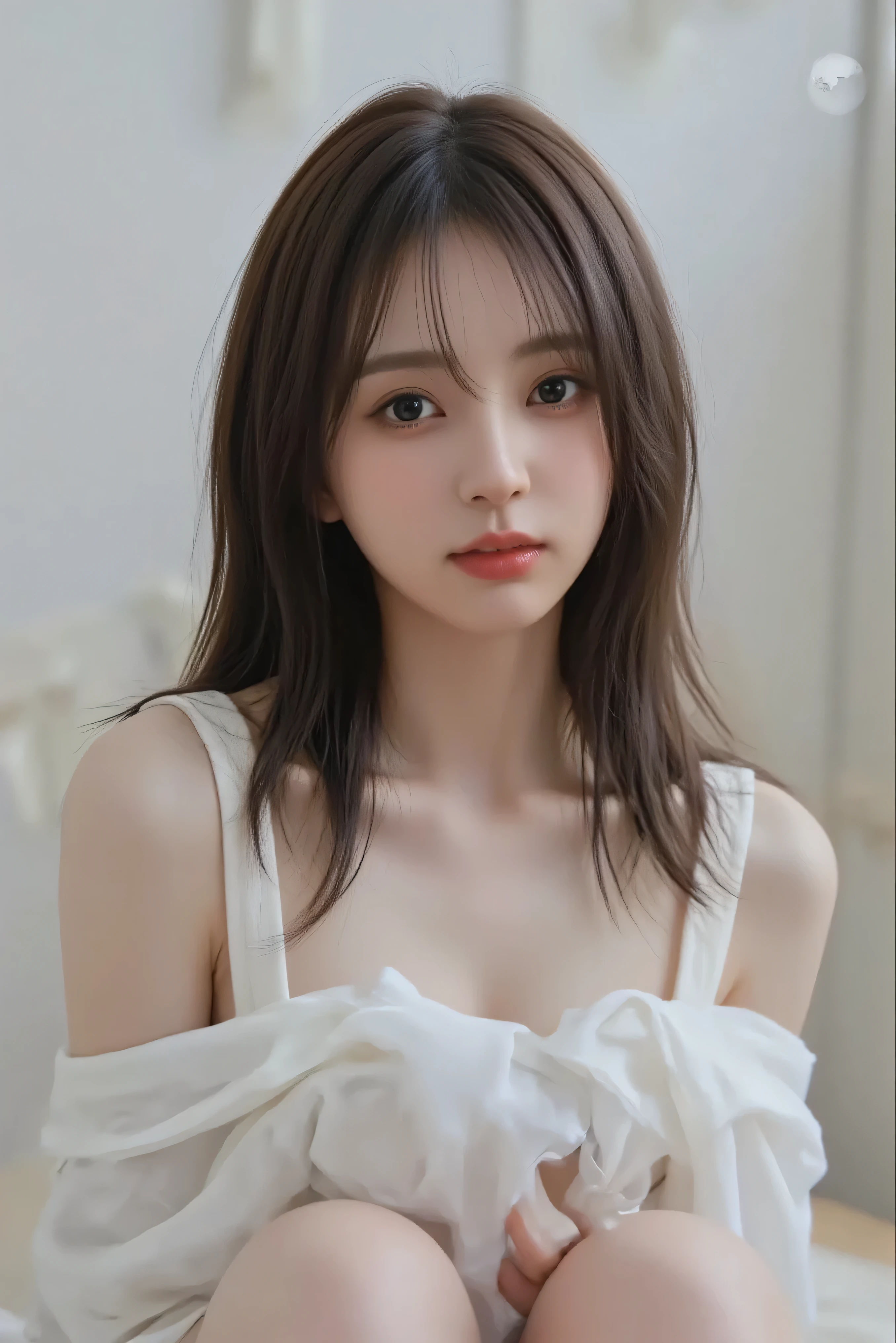 Naked　nude small breasts　slender body