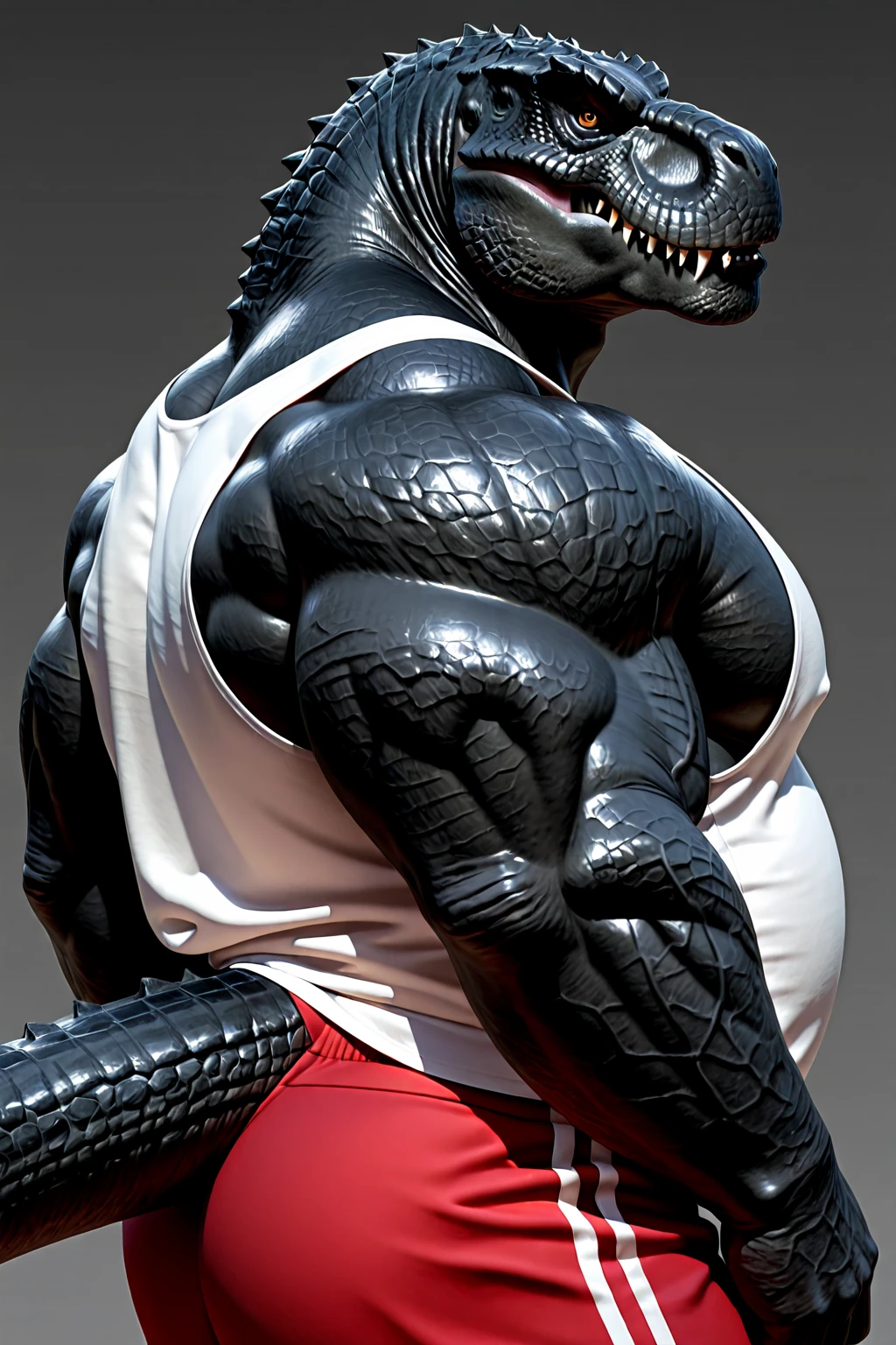 Penguin, muscular, ultra detailed, cinematic focus