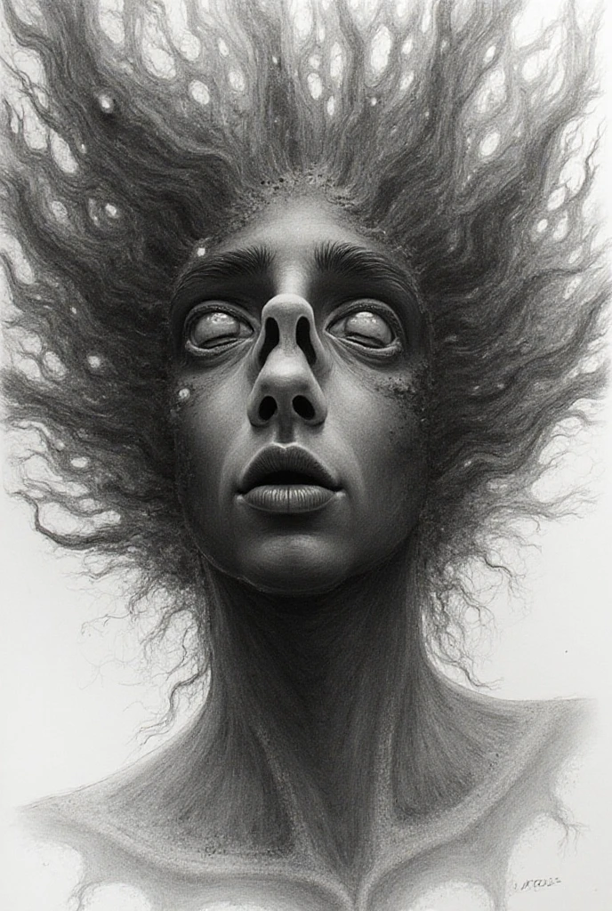 film photography, vintage, fashion shoot of horror, blue background