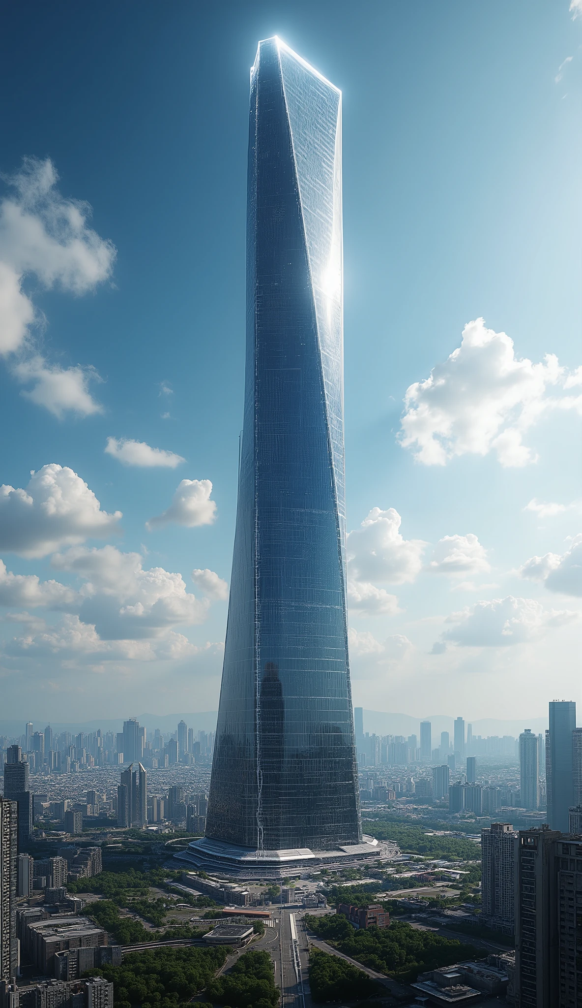 (Highest Quality:1.5),(a giant skyscraper that can reach space:1.5),a skyscraper bigger than a mountain. Fuji山よりも高く空に届く超高層ビル. Fuji,(20 km tall skyscraper:1.5),(orbital elevator:1.5),(a huge building that reaches into space:1.5),(A supermassive structure made of unknown composite materials:1.5),(The surface shines as if it were made of black glass:1.5),