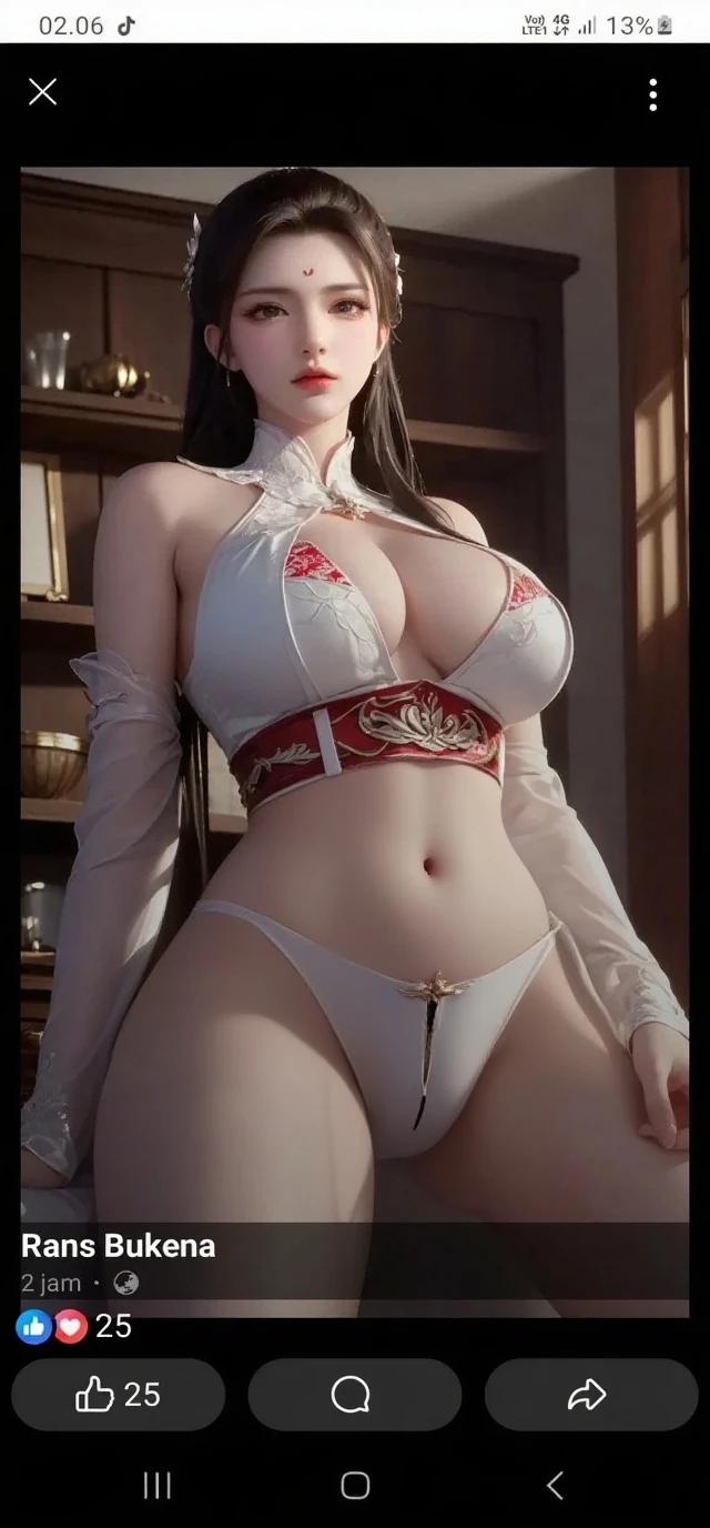 ((White bloomers))、Open legs、Squat with open legs、Touching the crotch、Lower breast、Transverse breasts、massive underboob、