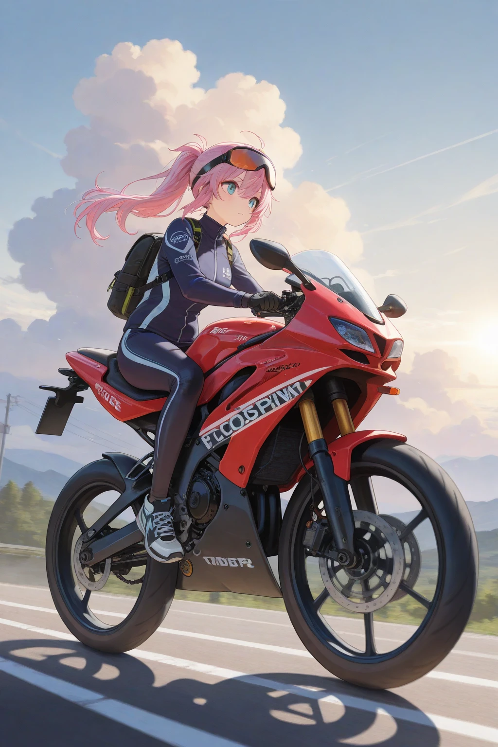 masterpiece, best quality,anime style, 1 girl,(((slender body))), (((small eyes,small ))),(((athlete suit))), (beautiful face), (((short twintail))), (((straight hair))), ((((pink hair)))),detailed beautiful skin, (perfect hands, perfect ),scream