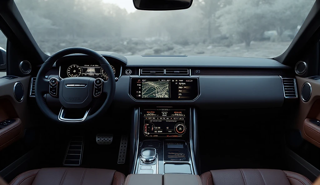 2026 range Rover sport complete interior dashboard view - SeaArt AI