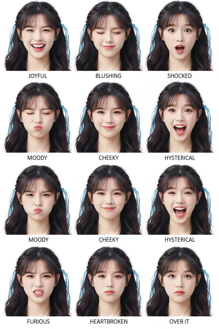 Bộ sưu tập biểu cảm khác nhau của bạn